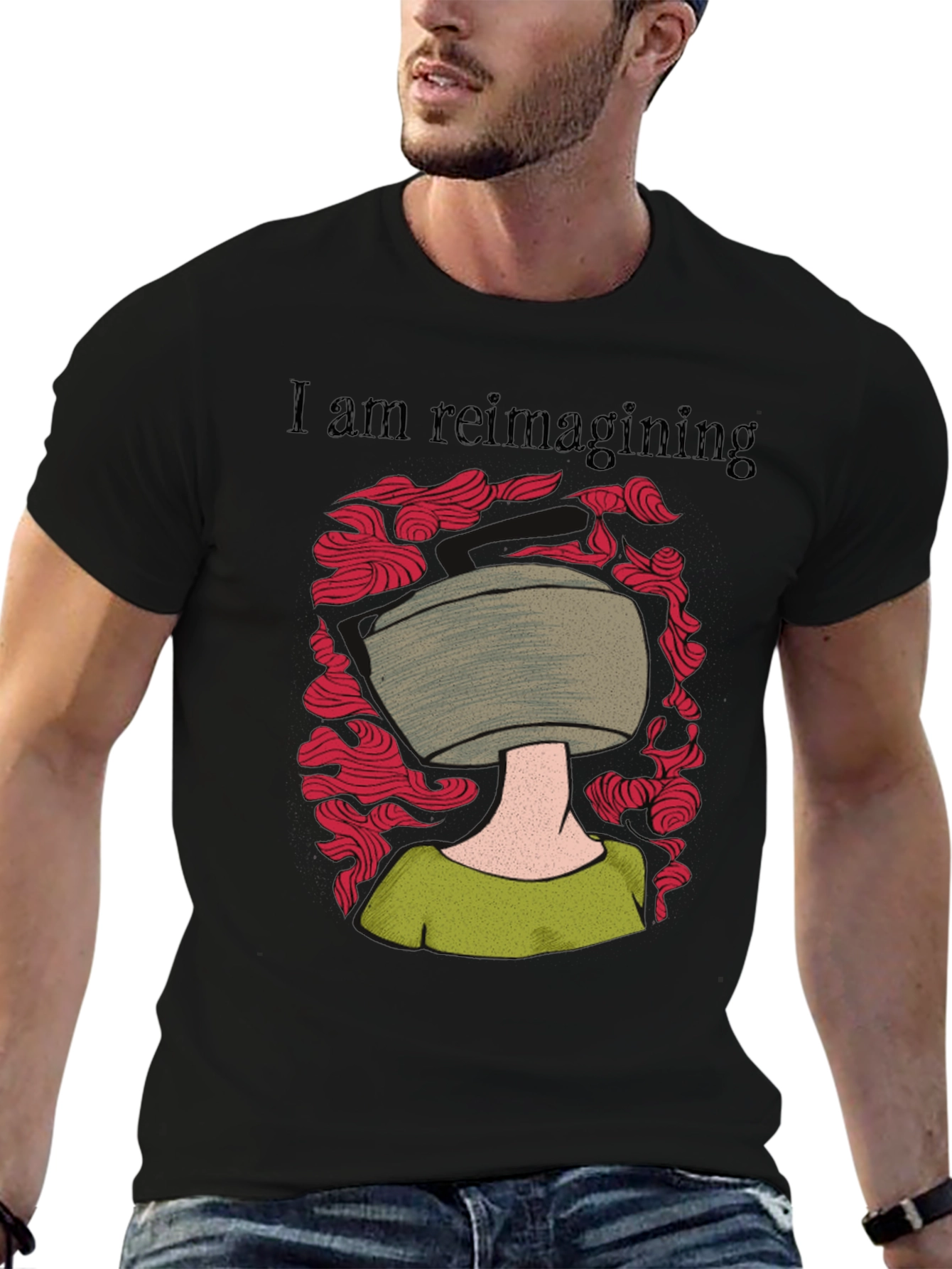 Black Reimagining Graphic T-Shirt view 6