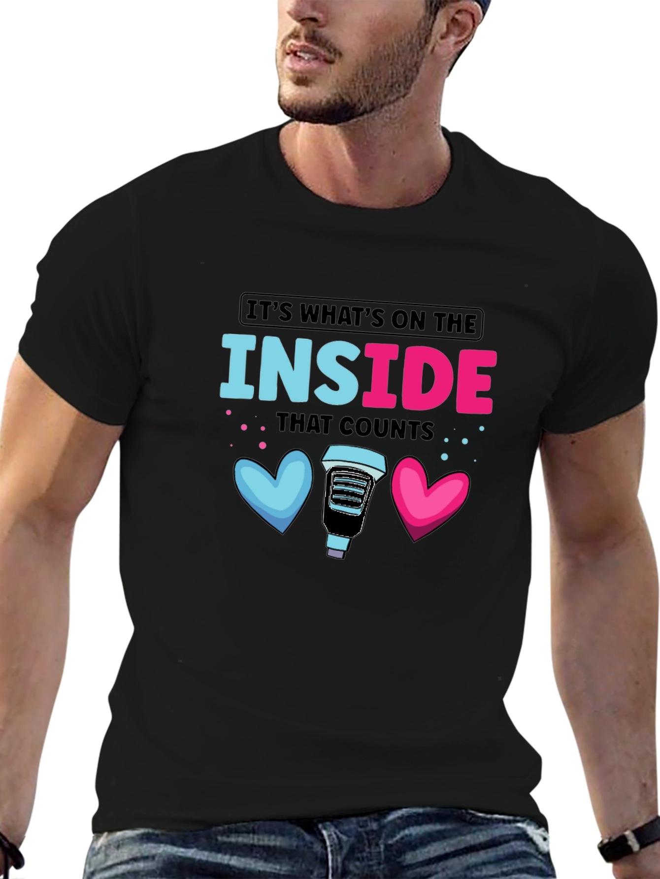 Black It's What's on the Inside T-Shirt view 6