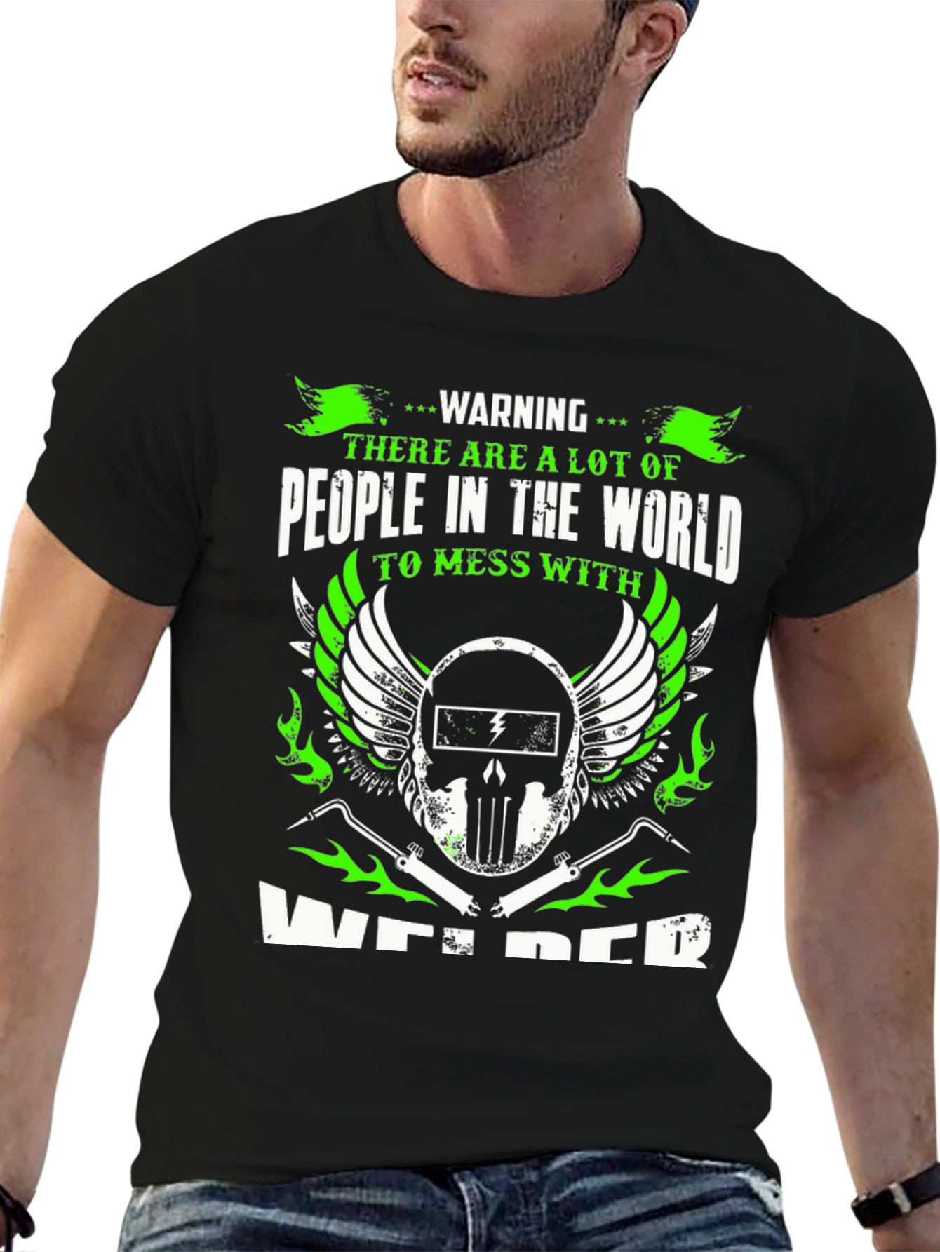Black Welder Warning T-Shirt - Don't Mess! view 6