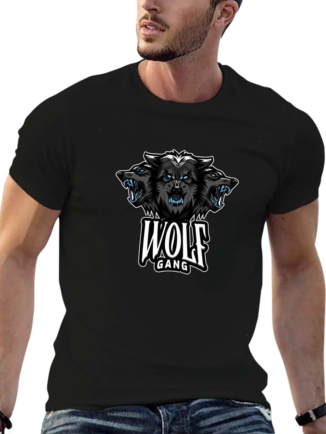 Black Wolf Gang Black Graphic Tee view 6