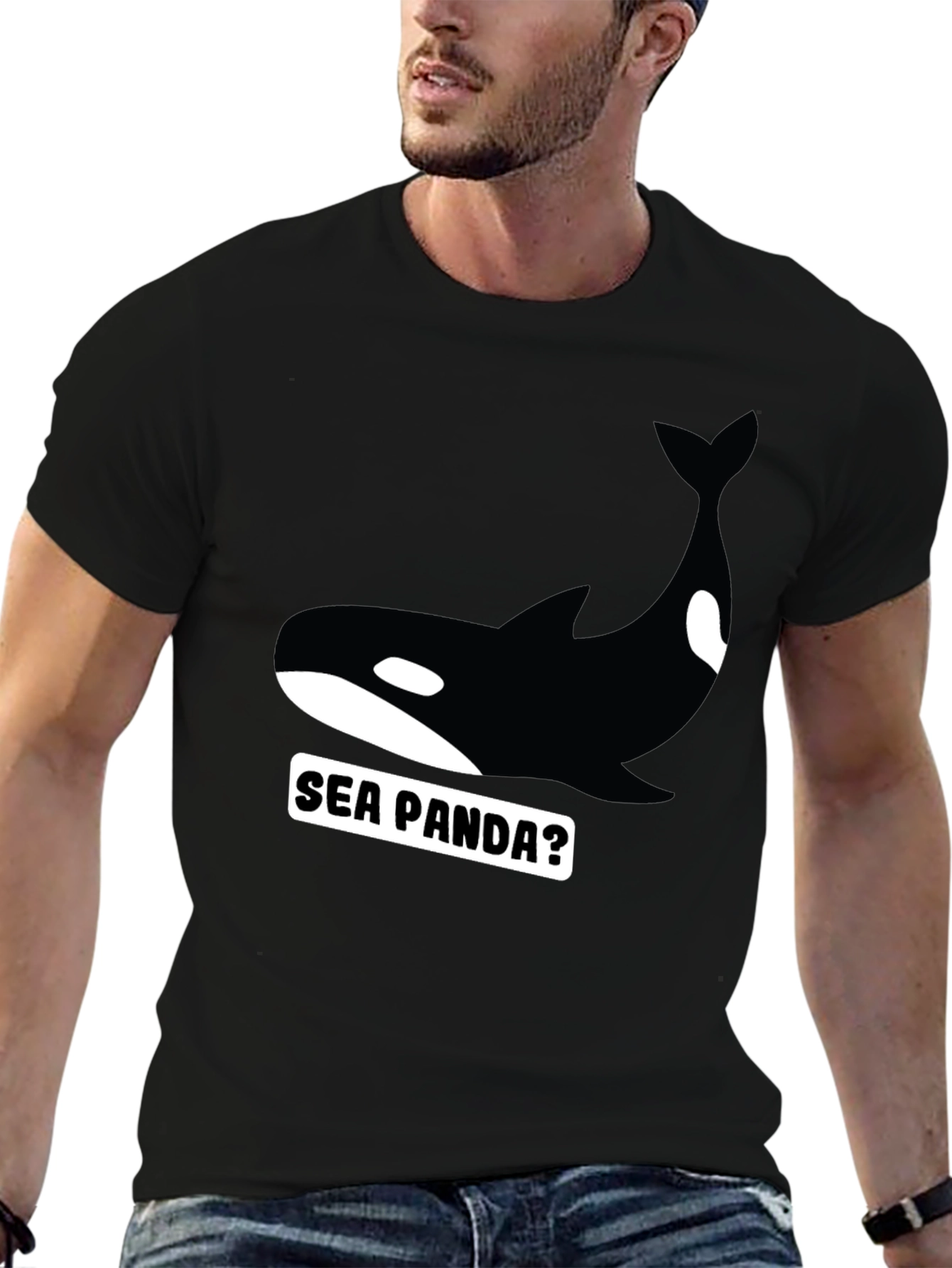 Sea Panda Graphic Tee - Black Orca T-Shirt - 6