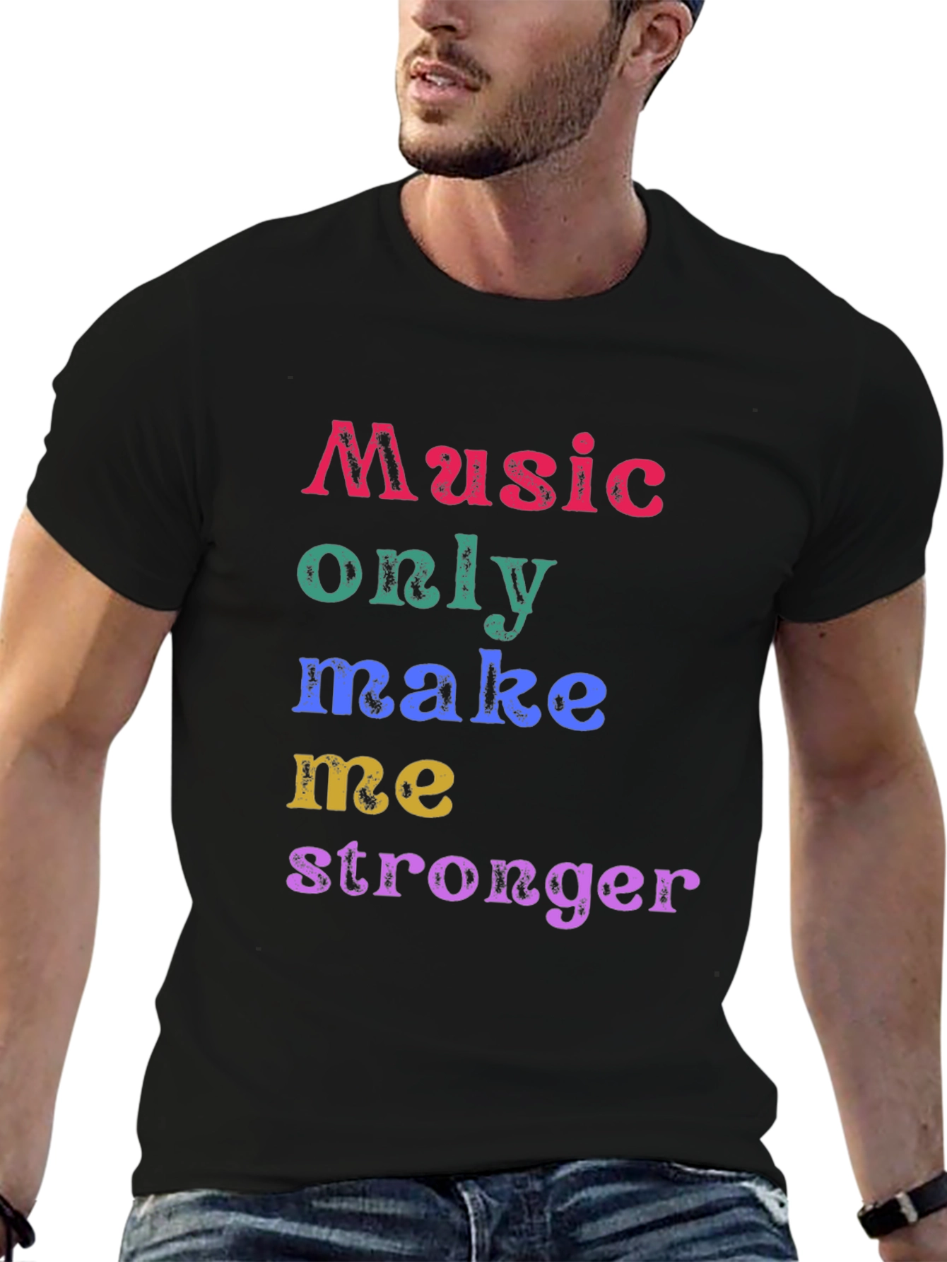 Black Music Makes Me Stronger T-Shirt view 6