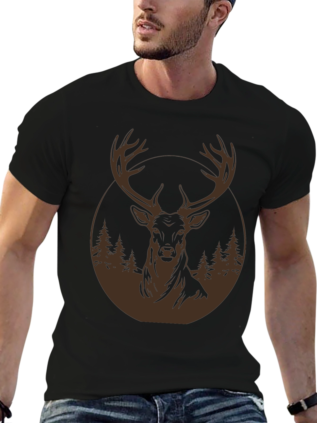 Deer Forest Graphic T-Shirt - 6
