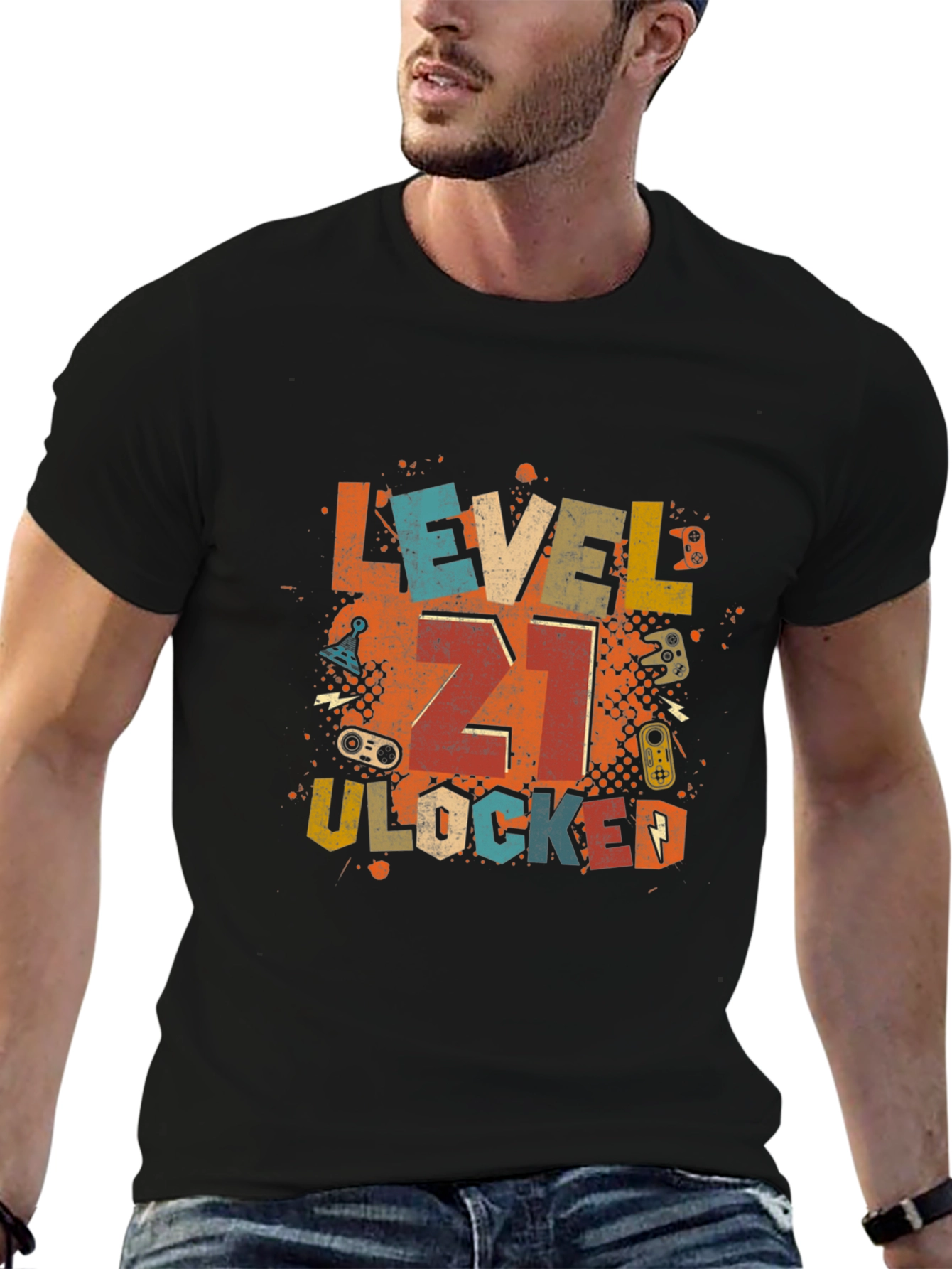 Black Level 21 Unlocked Gamer T-Shirt view 6