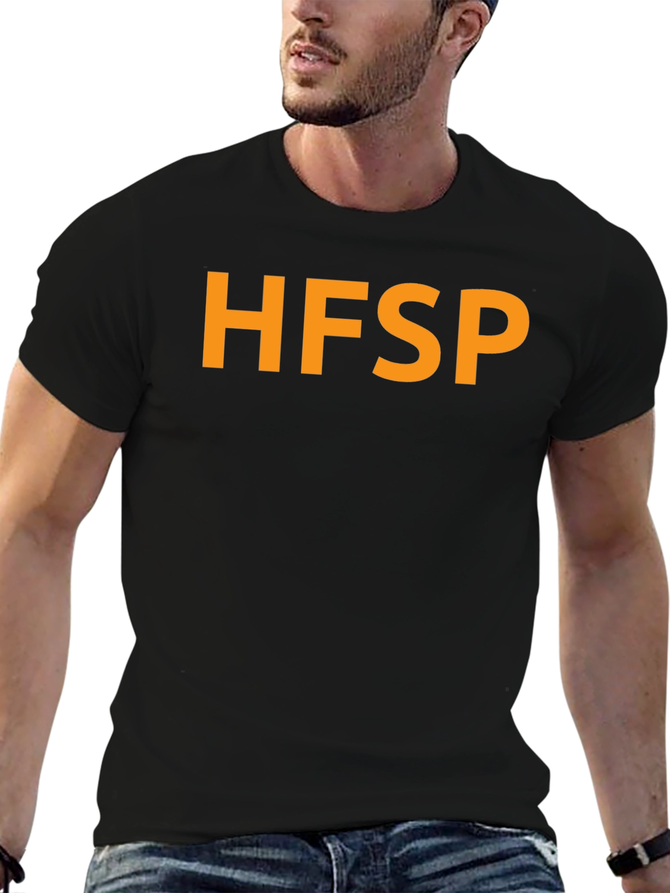 Black HFSP Bold Tee - Classic Black Cotton Blend view 6