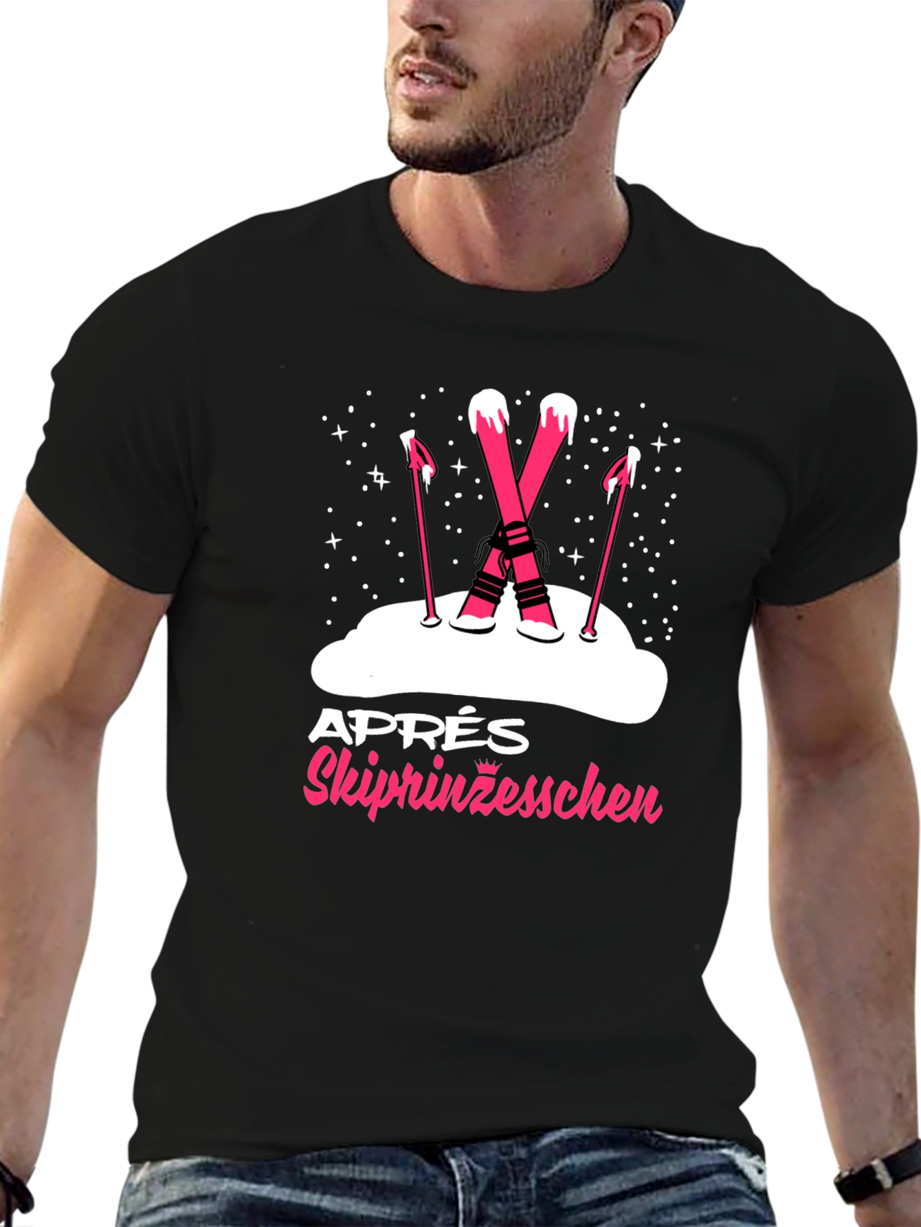 Black Ski Princess T-Shirt - Après Ski Style view 6