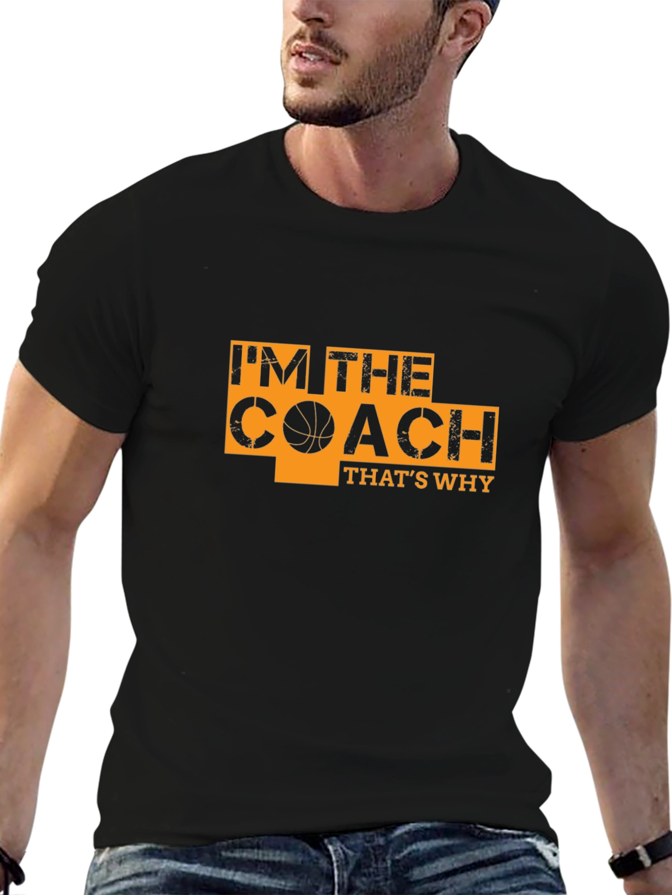 Black I'm The Coach T-Shirt - Basketball Coach Tee view 6