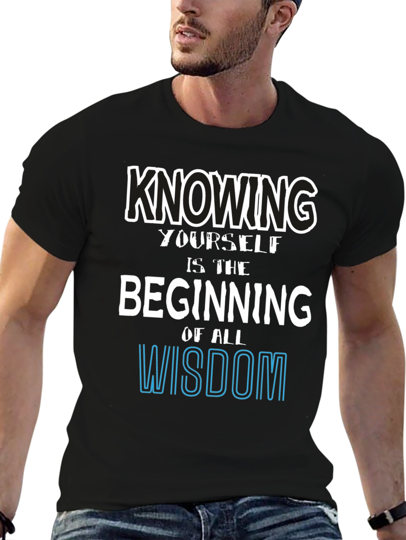 Black Knowing Yourself Wisdom Graphic Tee view 6