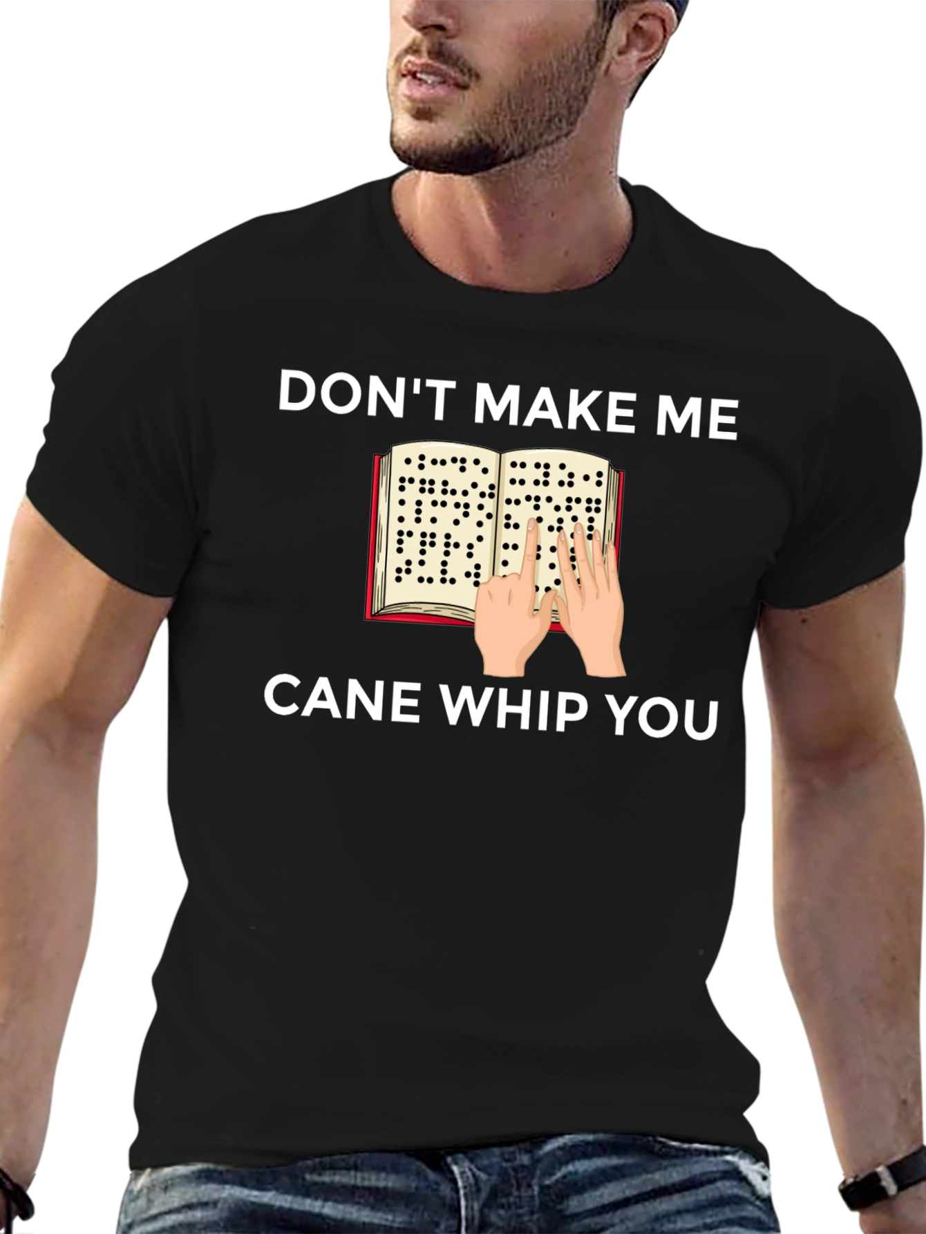 Black Don't Make Me Cane Whip You T-Shirt view 6