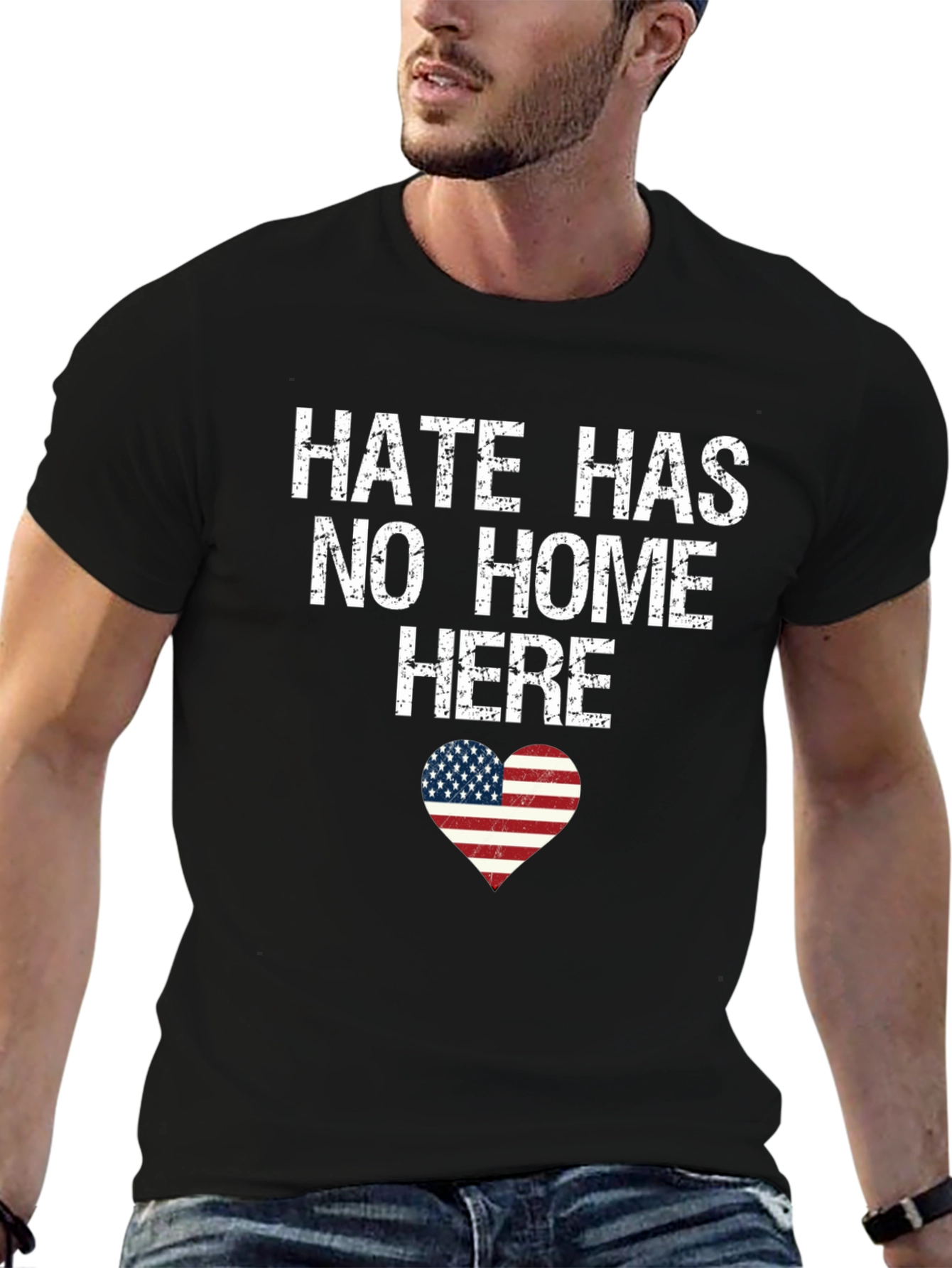 Black Hate Has No Home Here Graphic Tee view 6