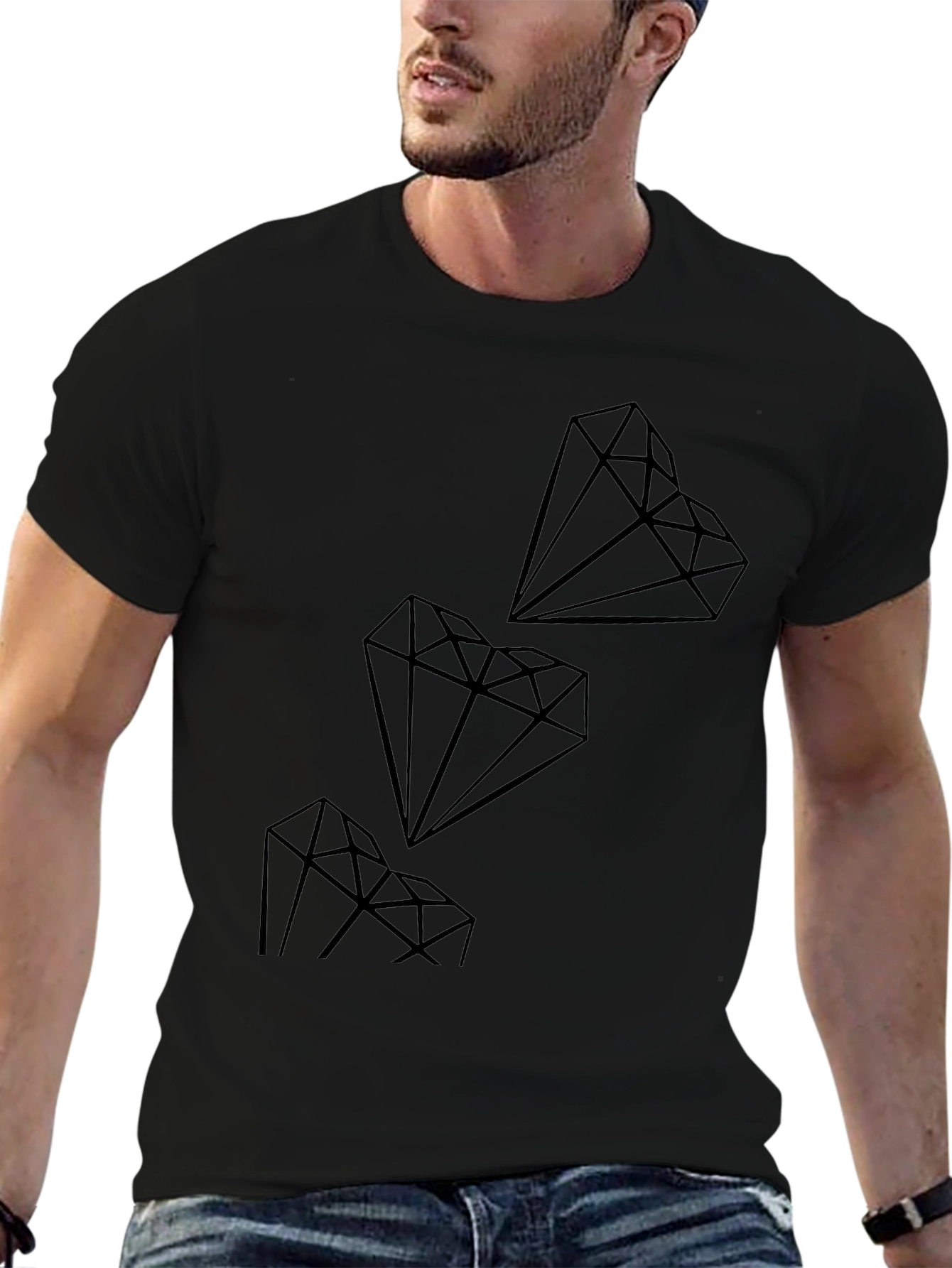 Black Diamond Graphic Black T-Shirt view 6