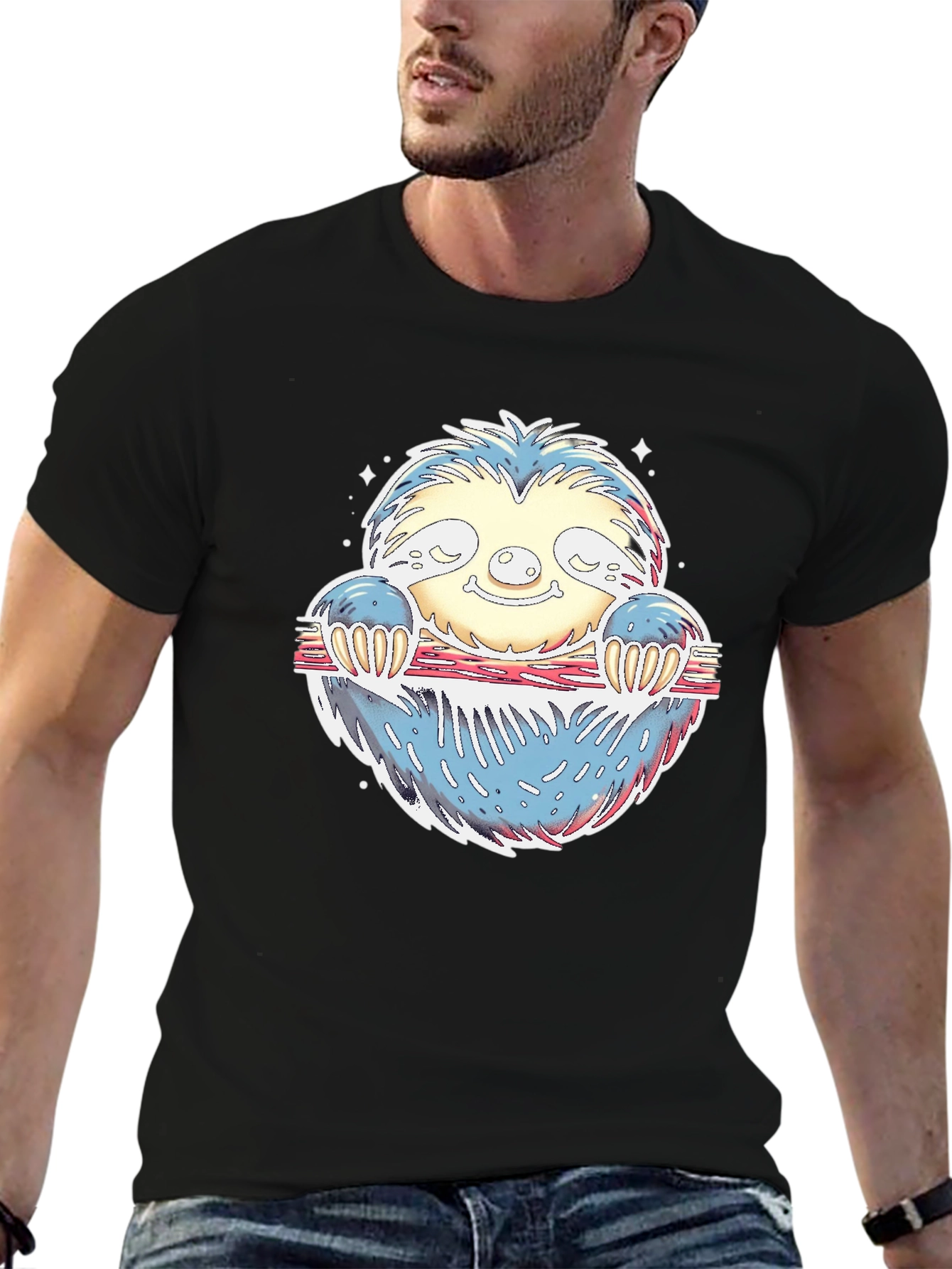 Sloth Graphic T-Shirt - Relaxed Fit - 6