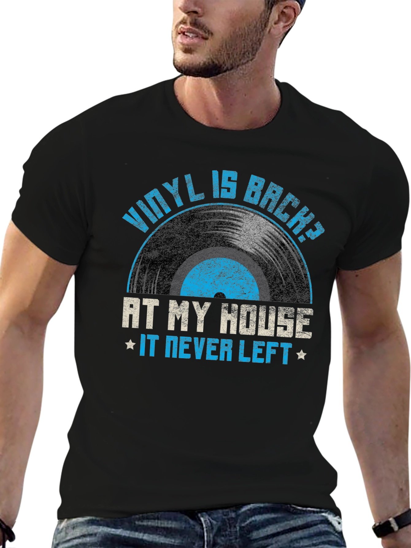 Vinyl is Back T-Shirt - At My House It Never Left - 6