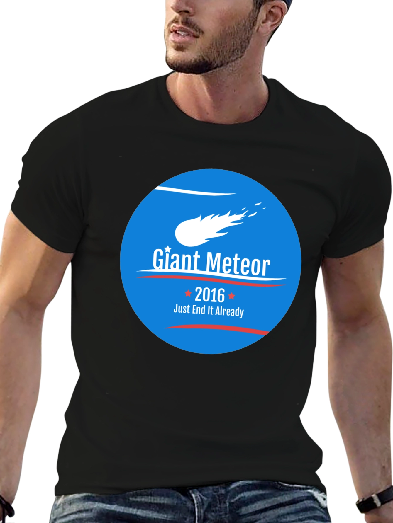 Black Giant Meteor 2016 Funny T-Shirt view 6