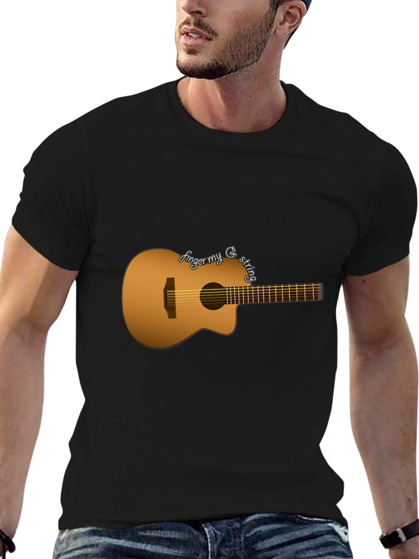 Black Finger My G String T-Shirt view 6