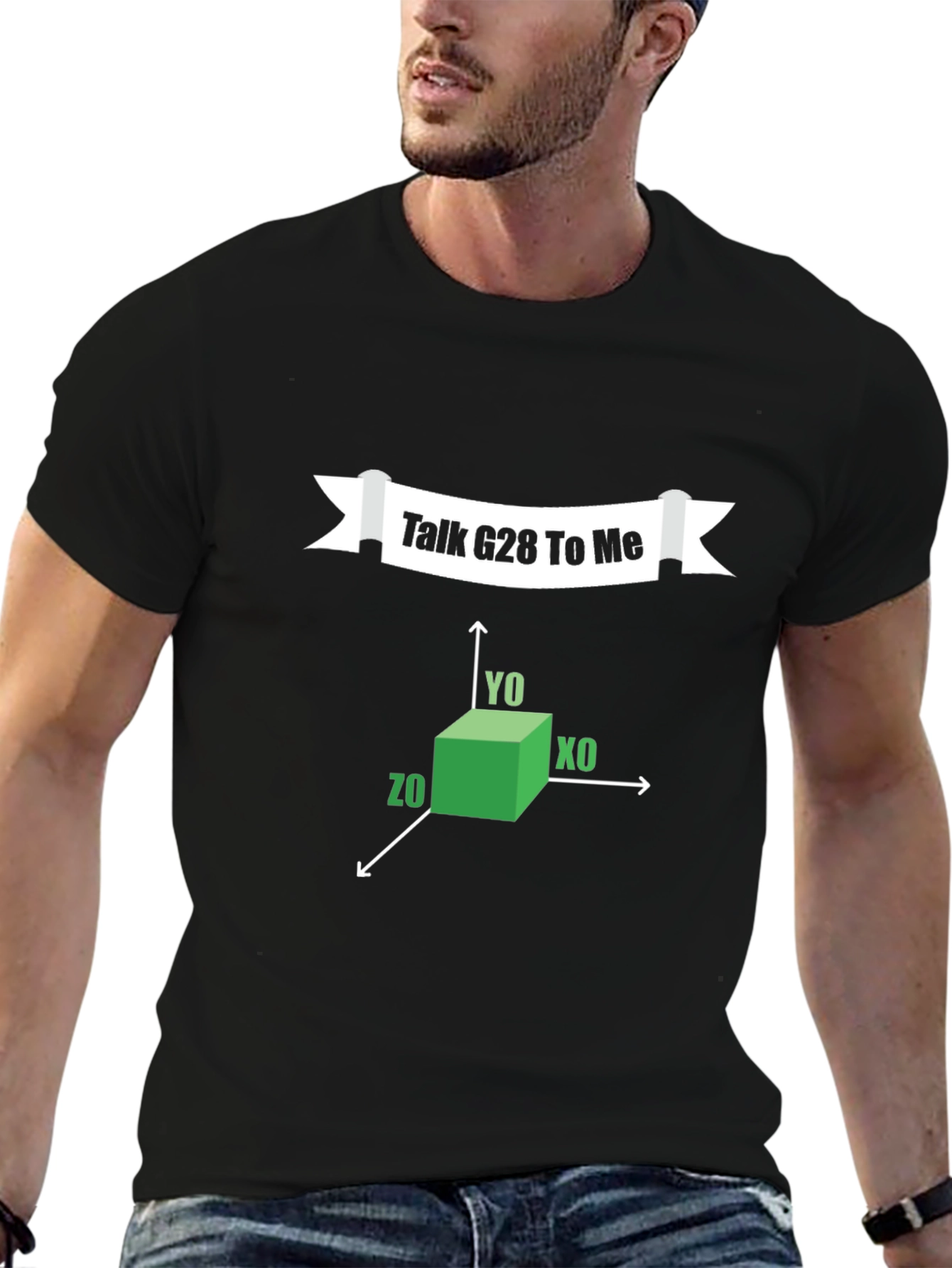 Black Talk G28 To Me T-Shirt - Coding Humor Tee view 6