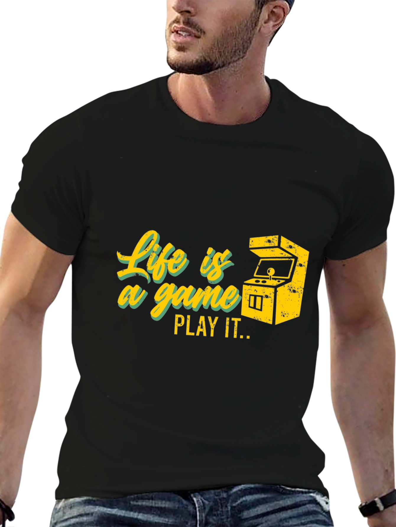 Black Life is a Game T-Shirt - Gamer Style view 6