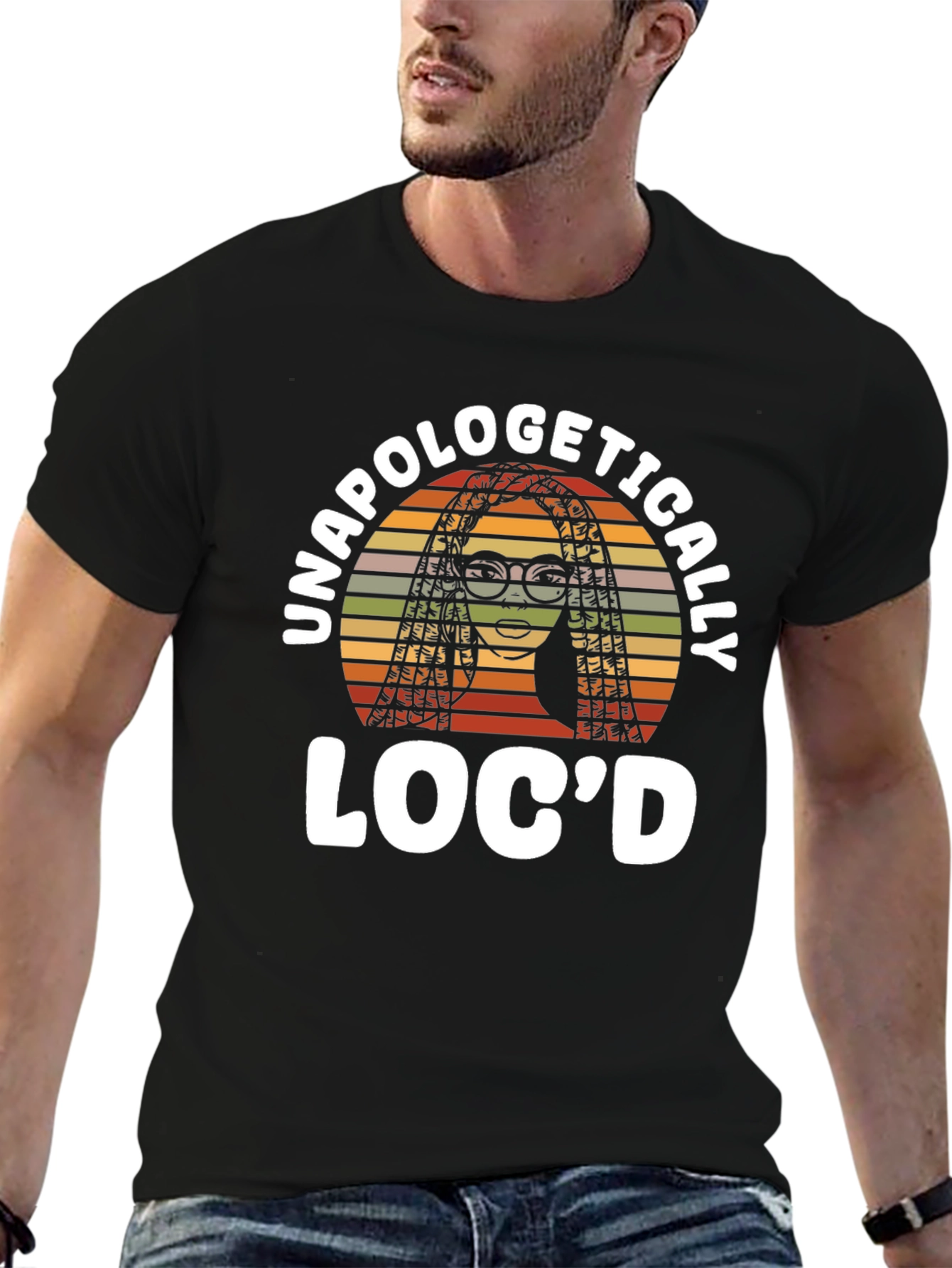Black Unapologetically Loc'd Black T-Shirt view 6