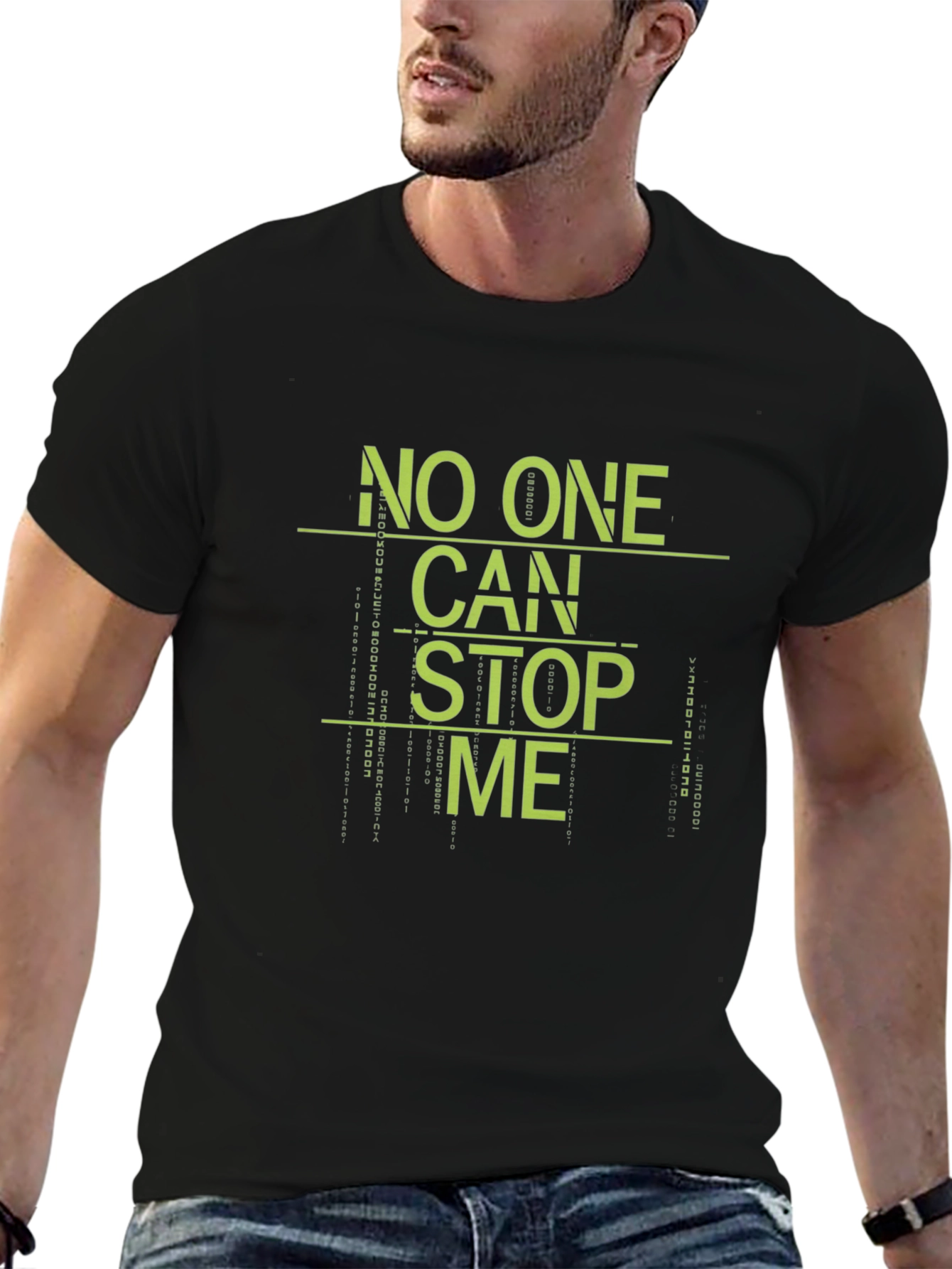 Black No One Can Stop Me Graphic Tee - Black view 6