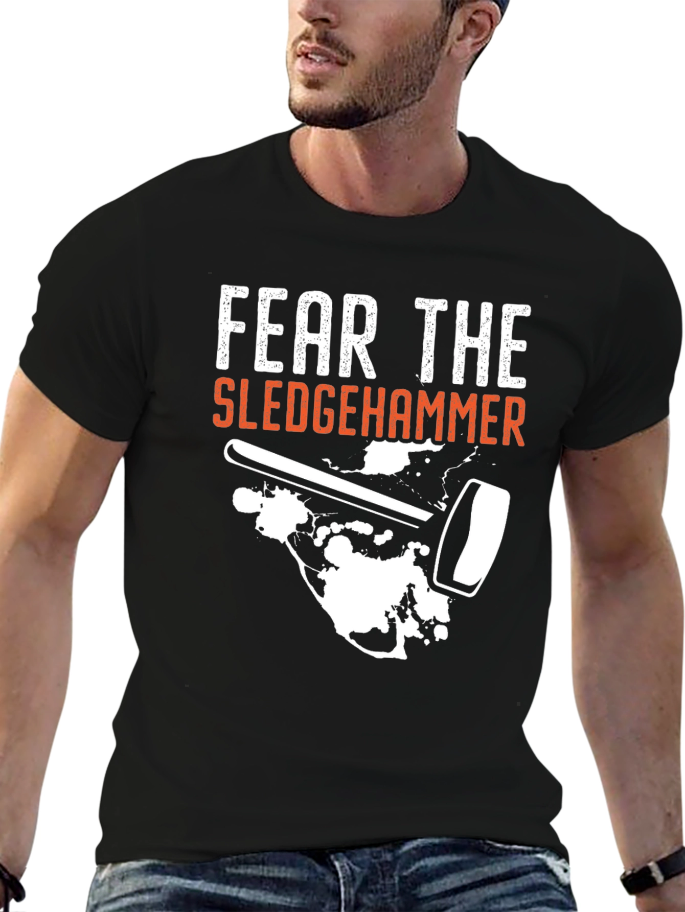 Black Fear the Sledgehammer Graphic Tee view 6