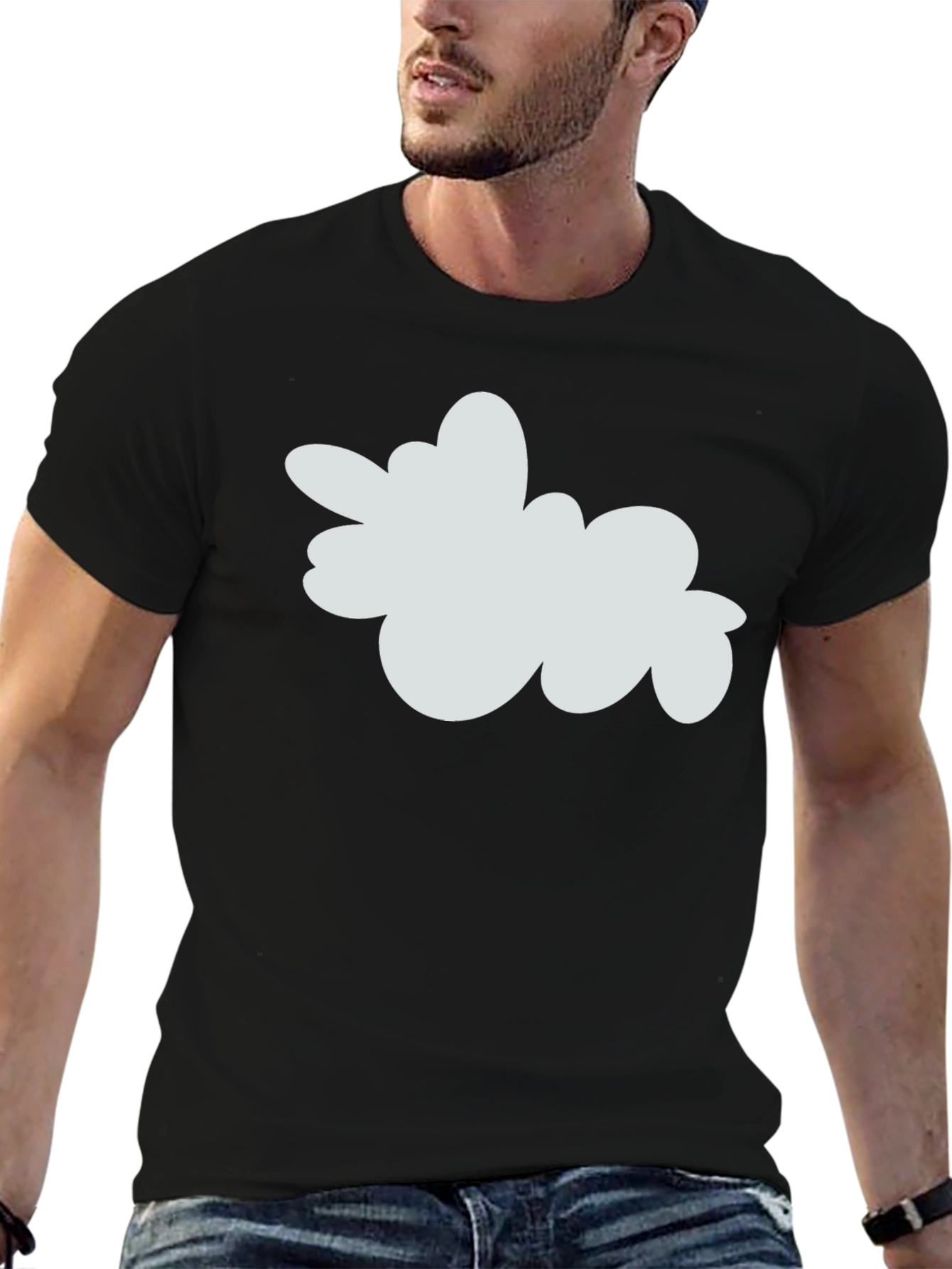 Black Cloud Graphic Tee - Casual Style view 6
