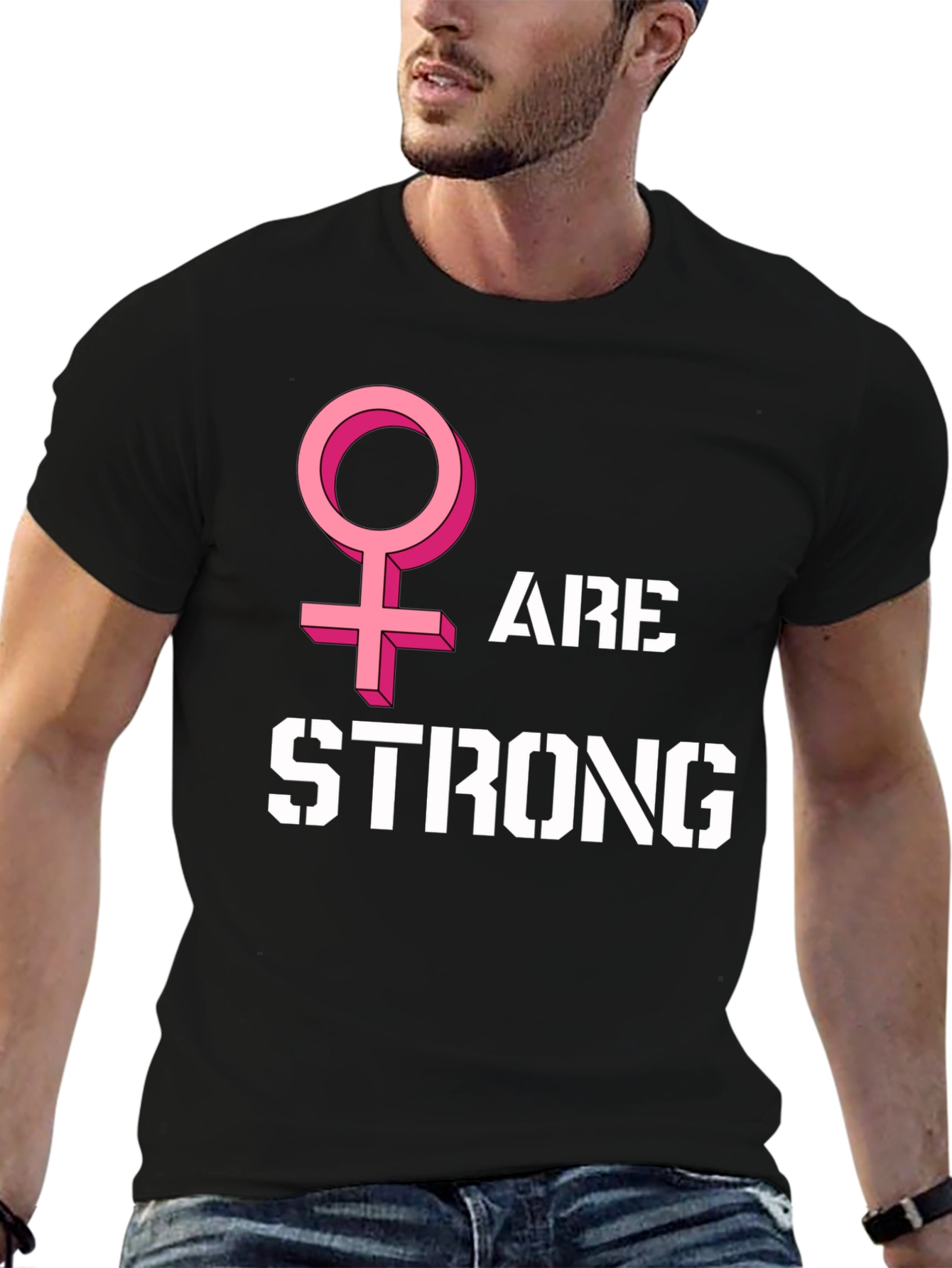 Women Are Strong Graphic Tee - Black - 6