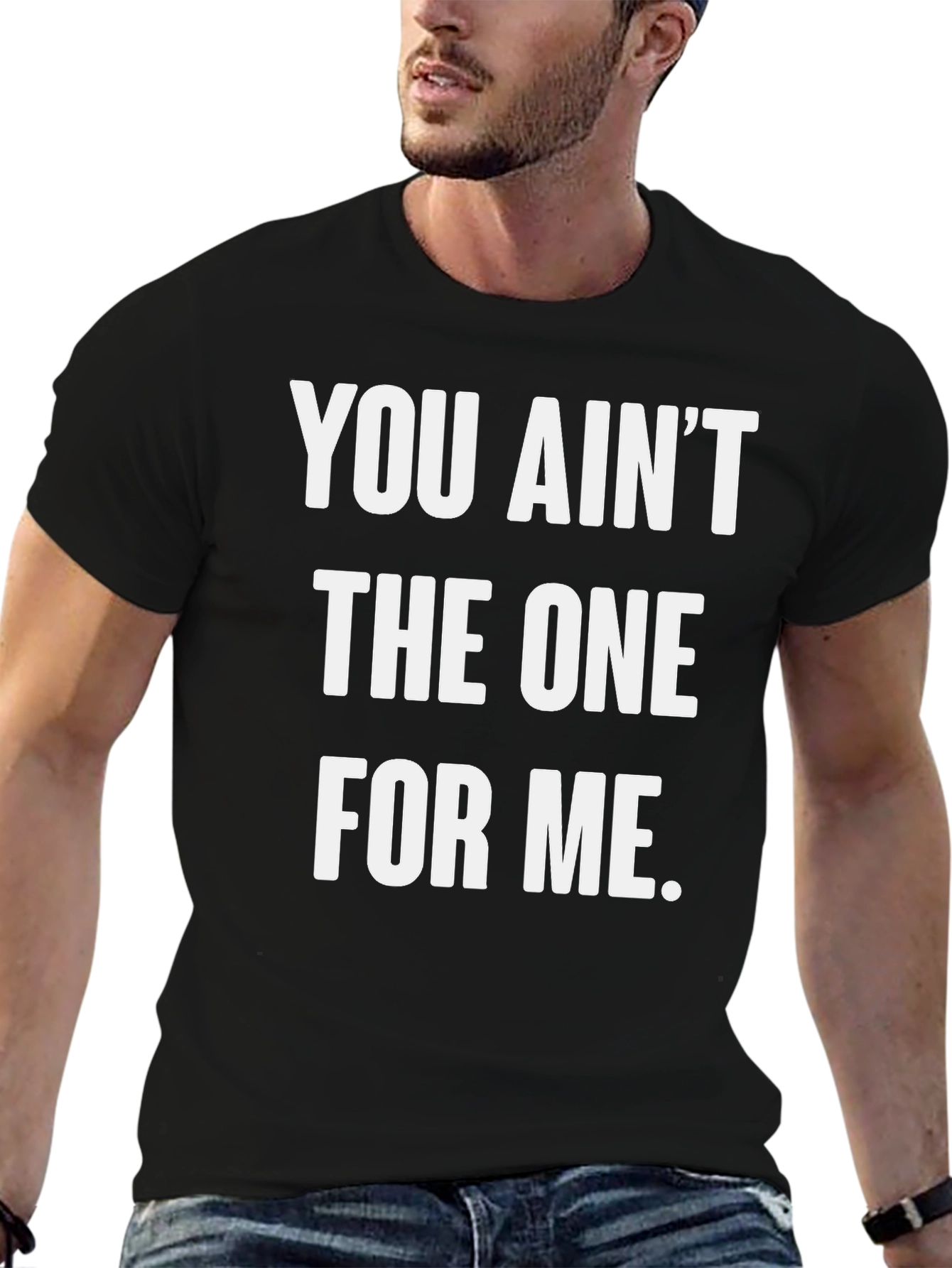 Black You Ain't The One For Me Graphic Tee - Black view 6