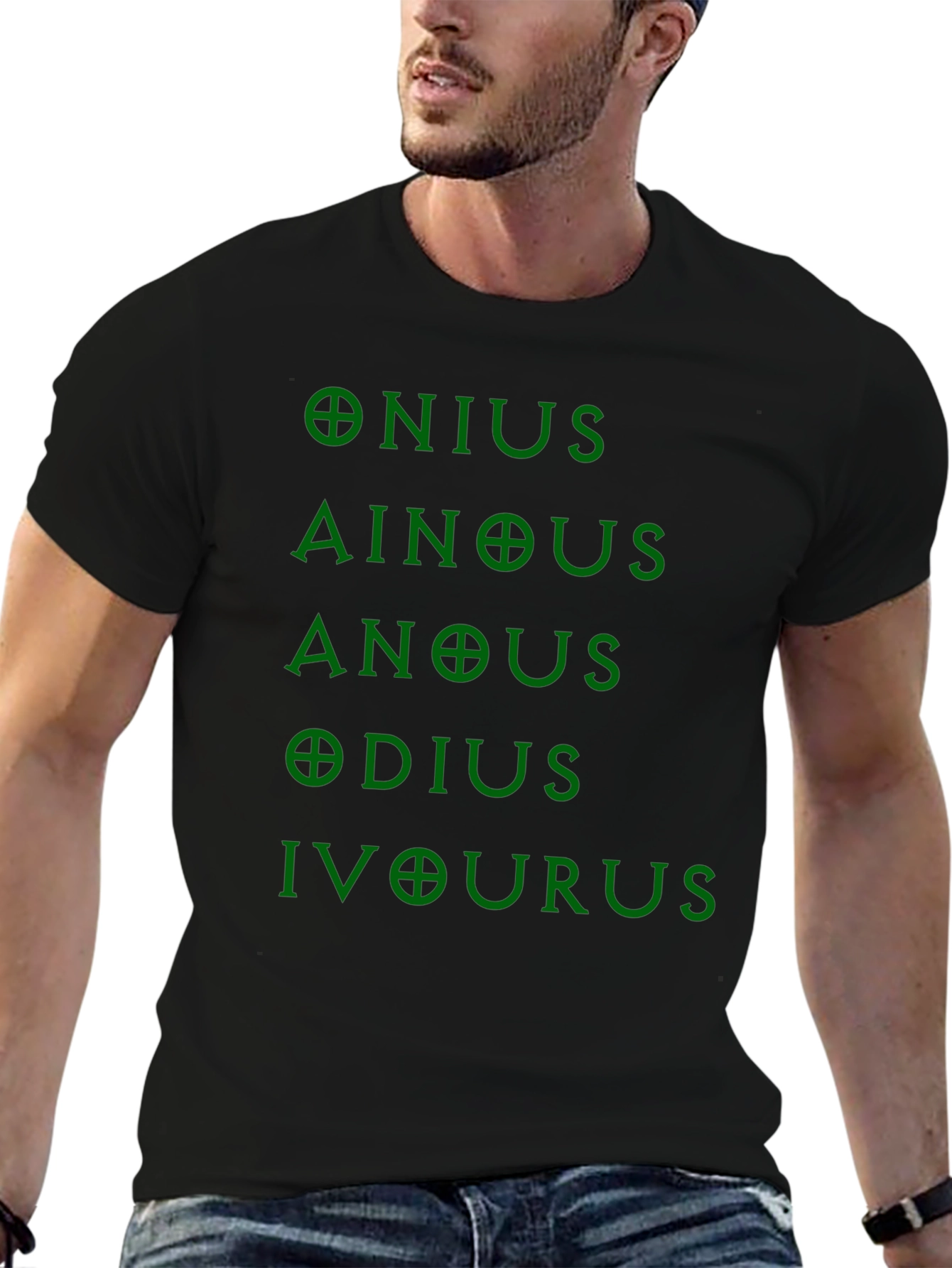 Black Onious Ainous Anous Odious Ivourus T-Shirt view 6