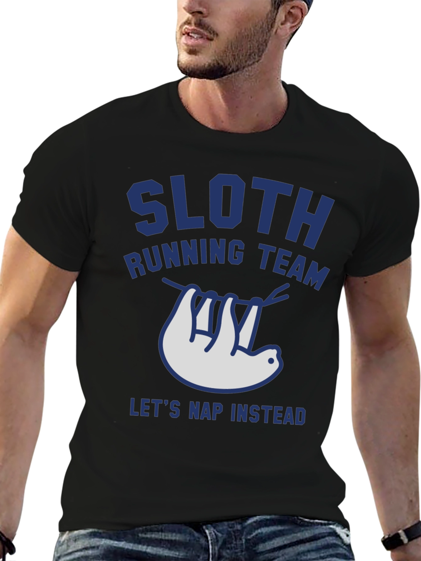 Black Sloth Running Team Tee - Let's Nap Instead view 6