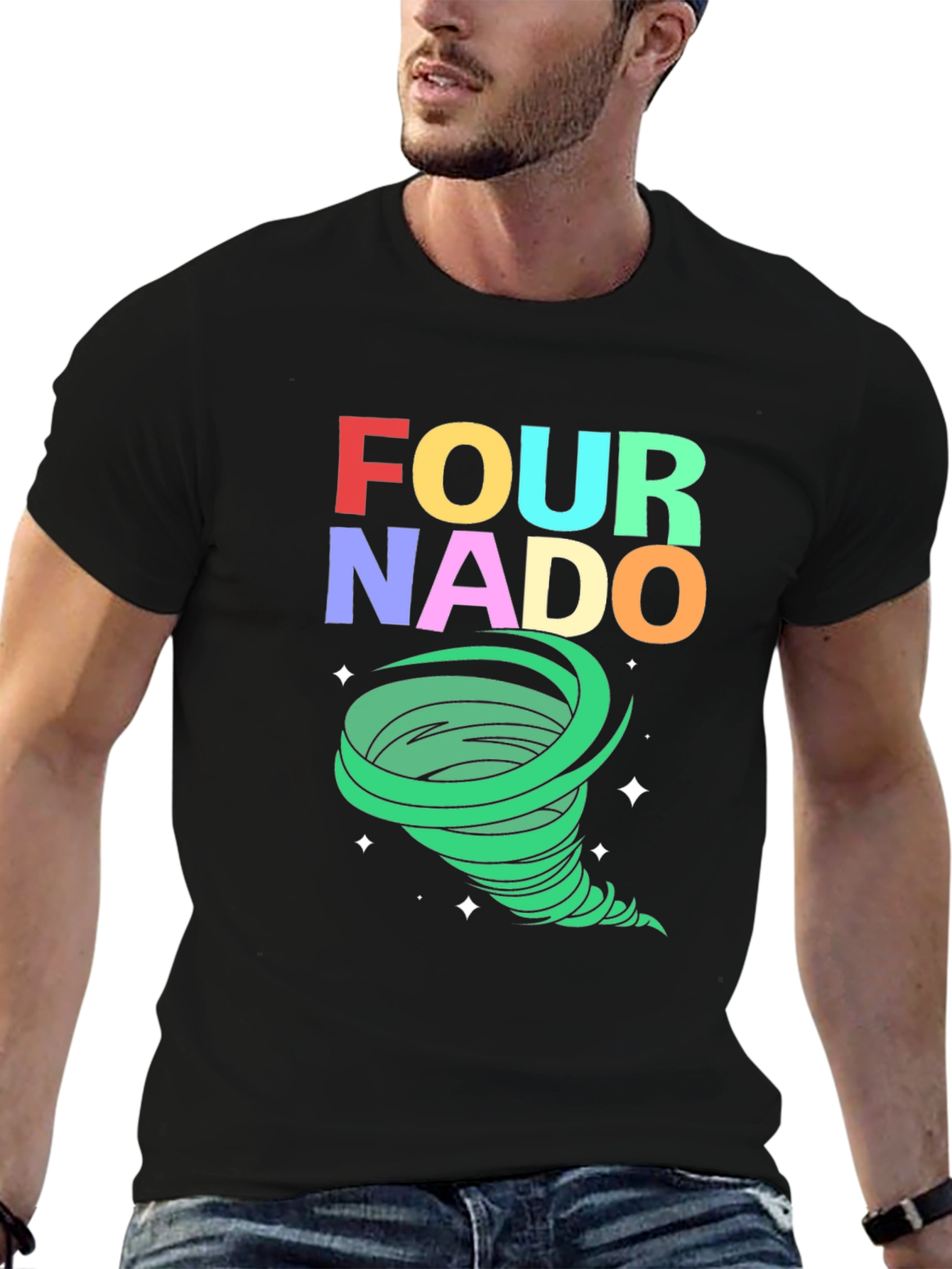 Black Fournado Graphic T-Shirt view 6