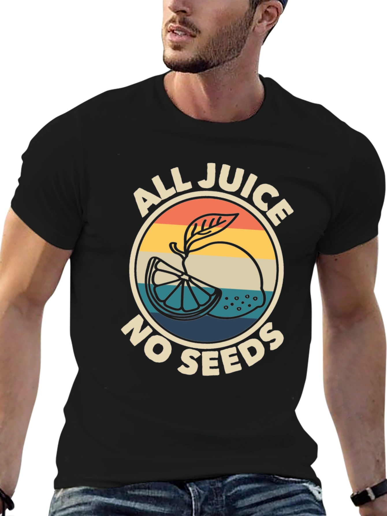 Black All Juice No Seeds Graphic Tee view 6