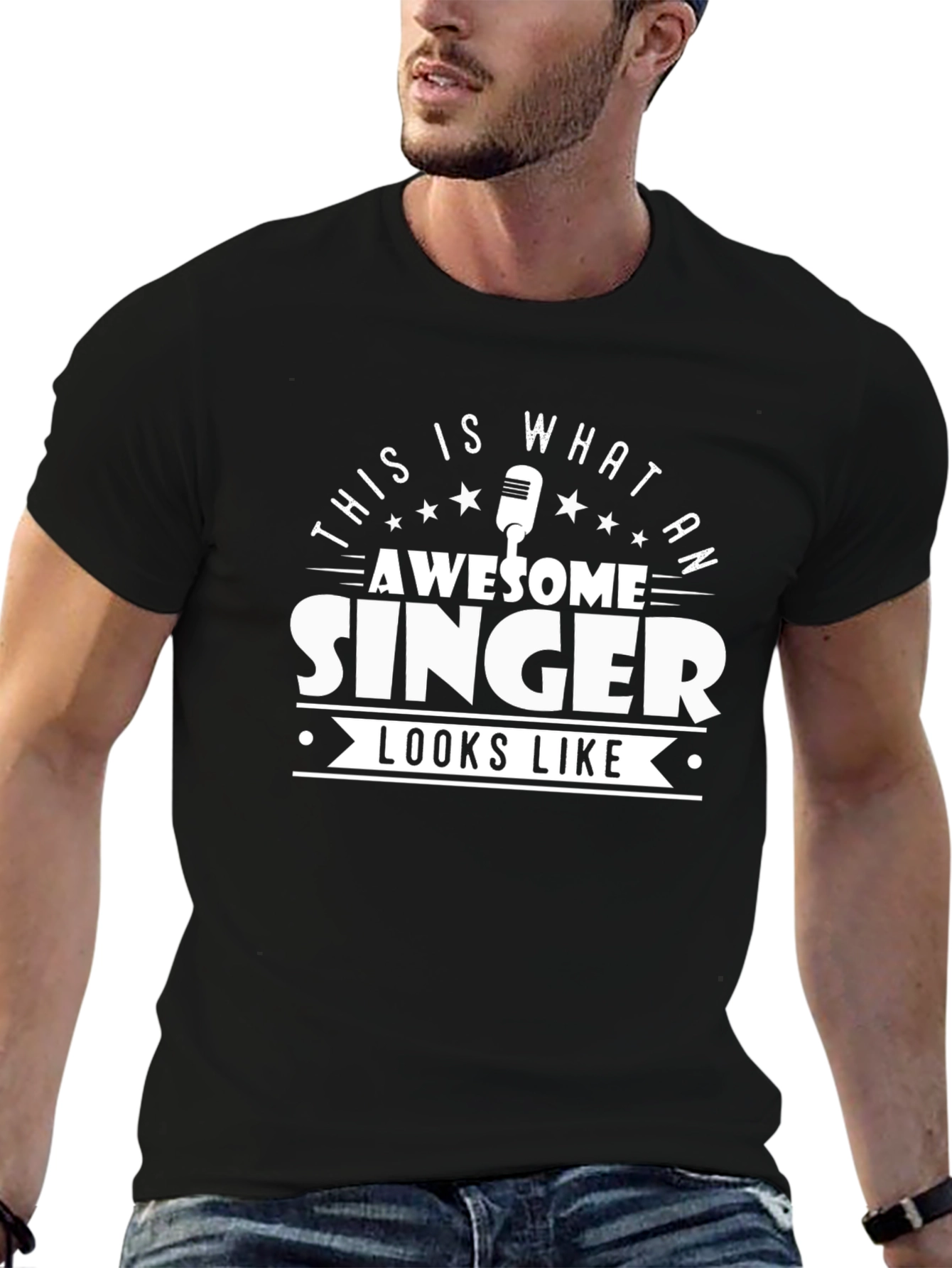 Awesome Singer Graphic Tee - Black Crewneck - 6