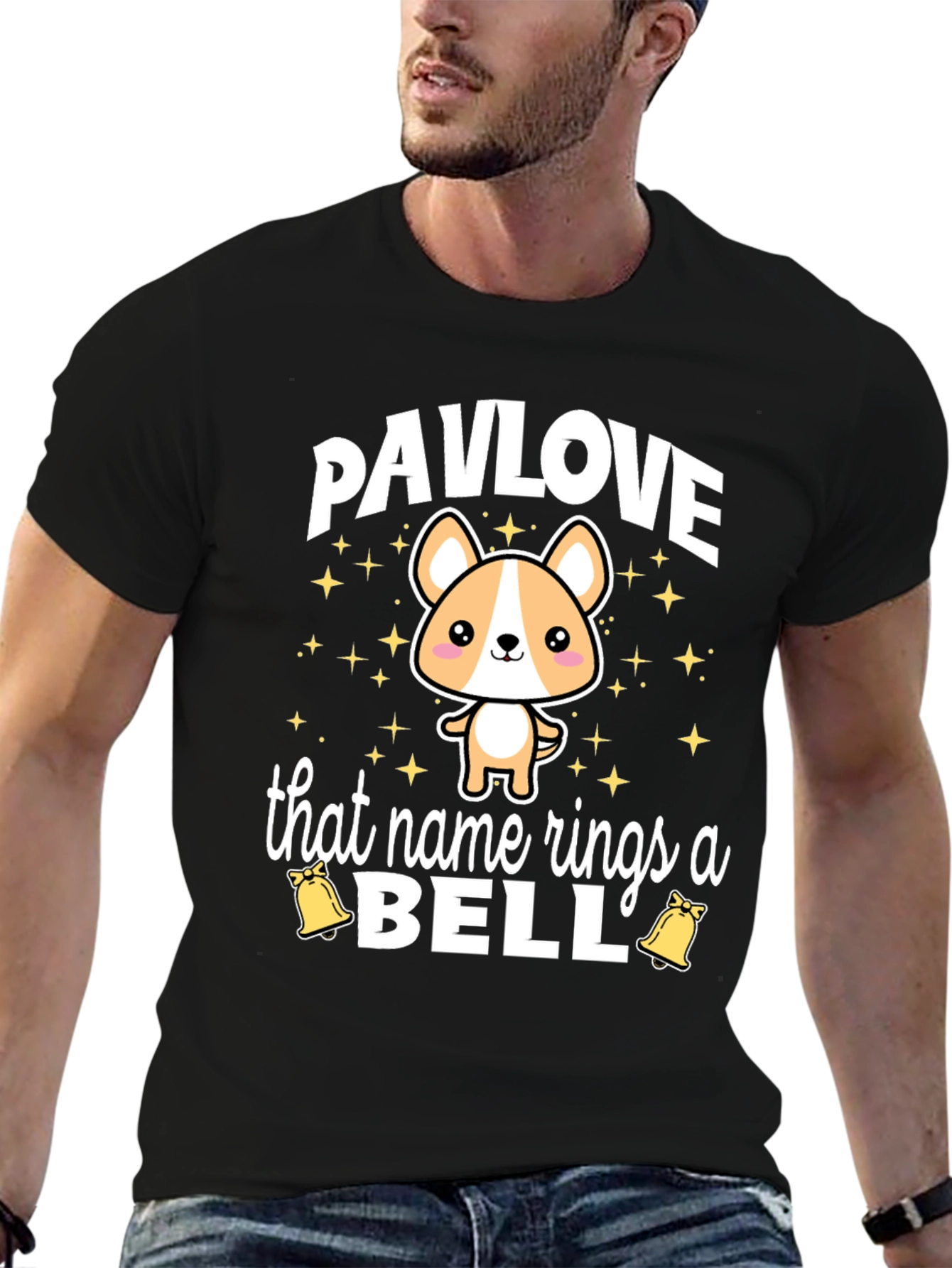 Black Pavlove Cute Dog Humor T-Shirt view 6