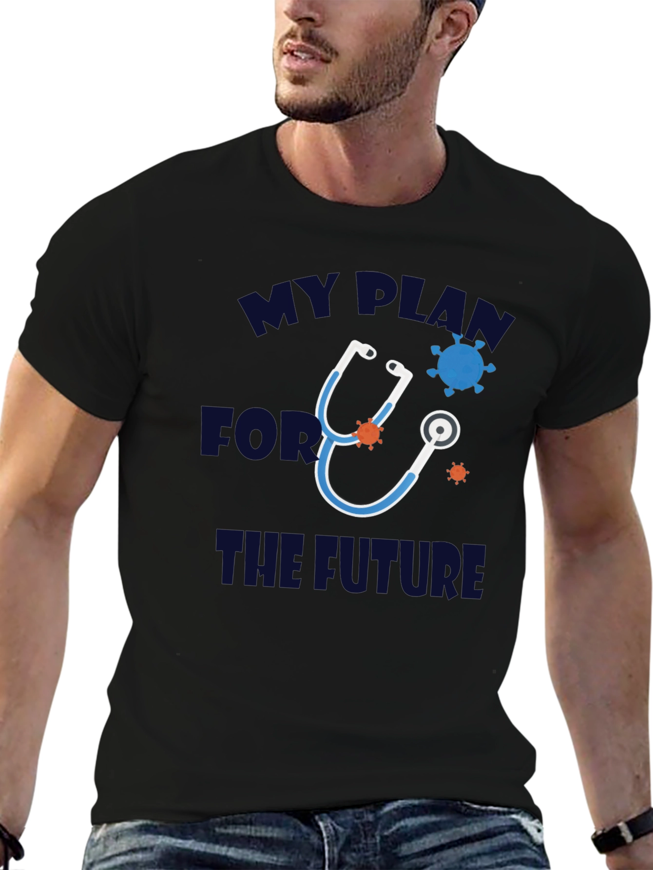Black My Plan for the Future T-Shirt - Medical Design view 6