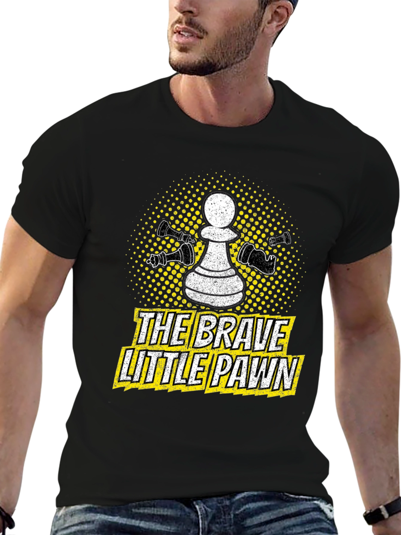 Black The Brave Little Pawn Graphic T-Shirt view 6