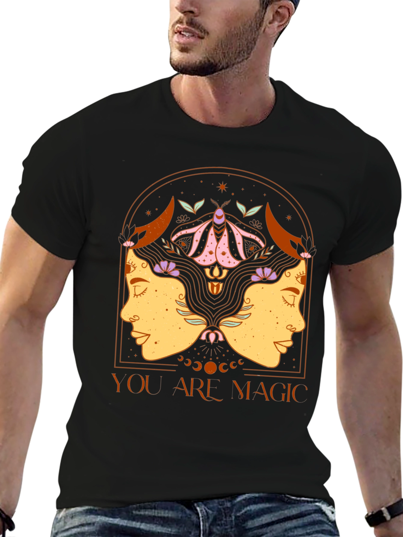 Black You Are Magic Graphic T-Shirt view 6