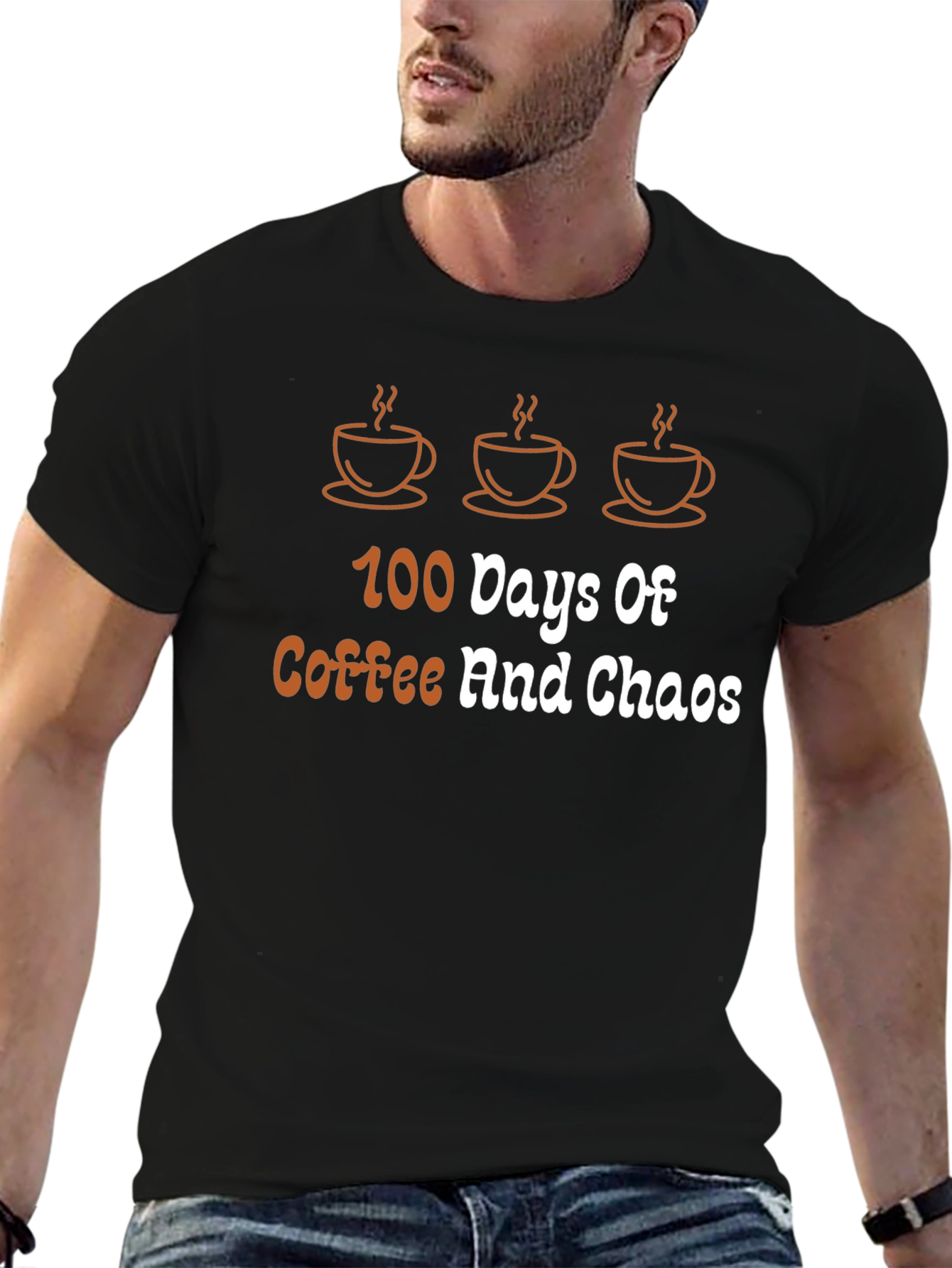 Black Coffee & Chaos Black T-Shirt view 6