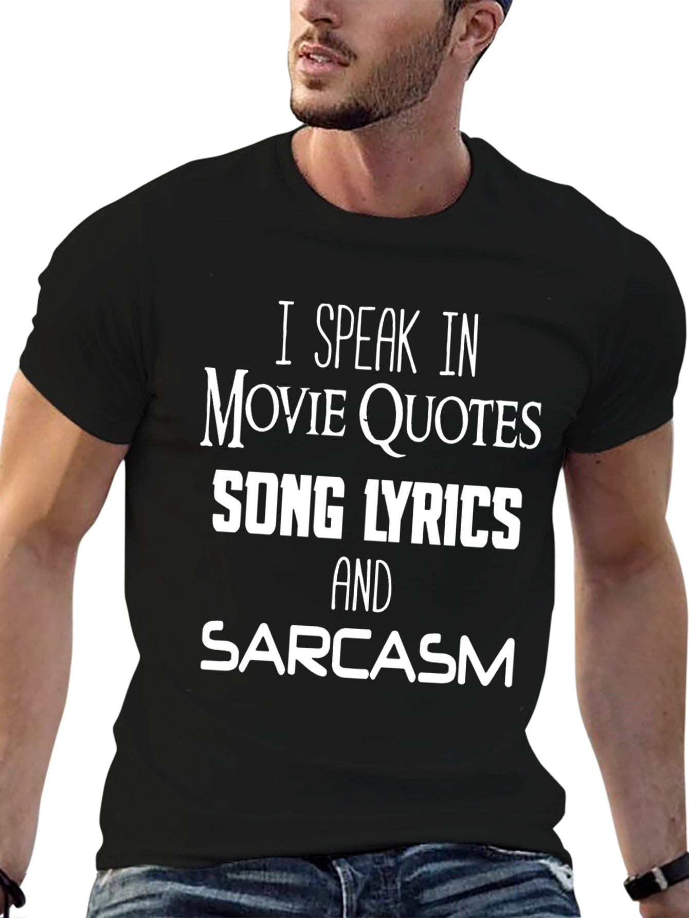 Black Movie Quotes & Sarcasm Graphic Tee view 6
