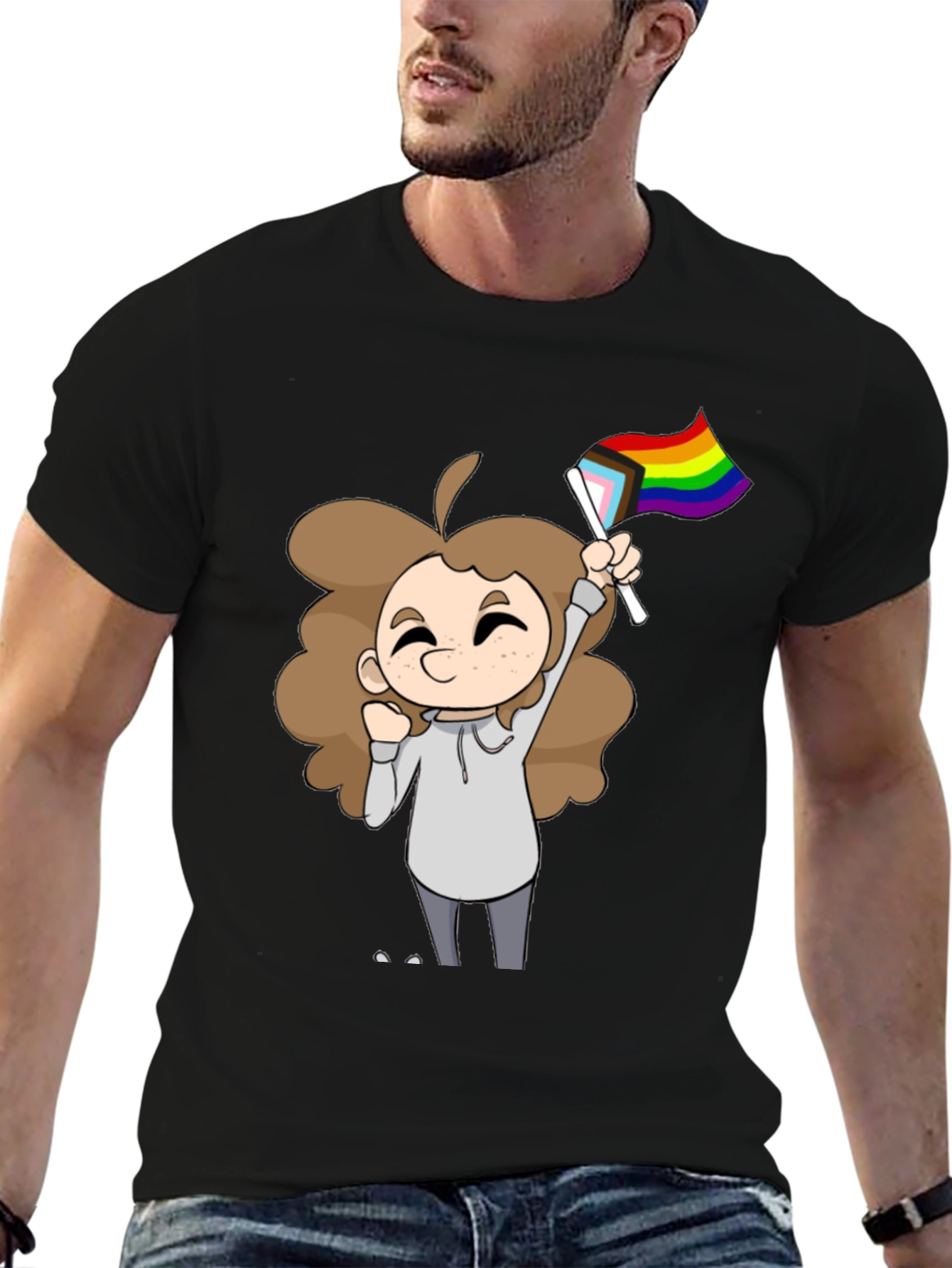 Black Pride Cartoon T-Shirt view 6