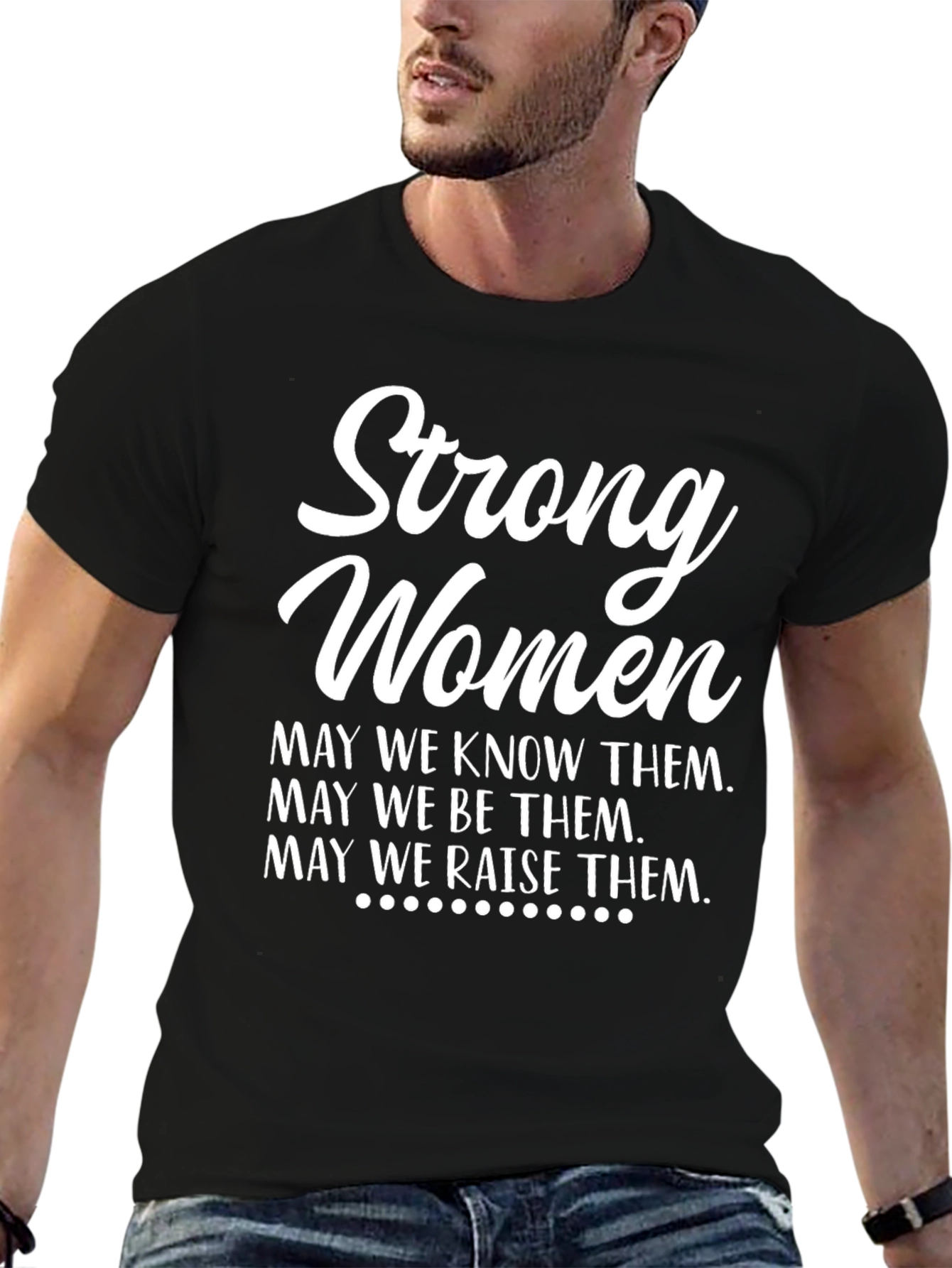 Black Strong Women Graphic T-Shirt - Empowering Feminism Tee view 6