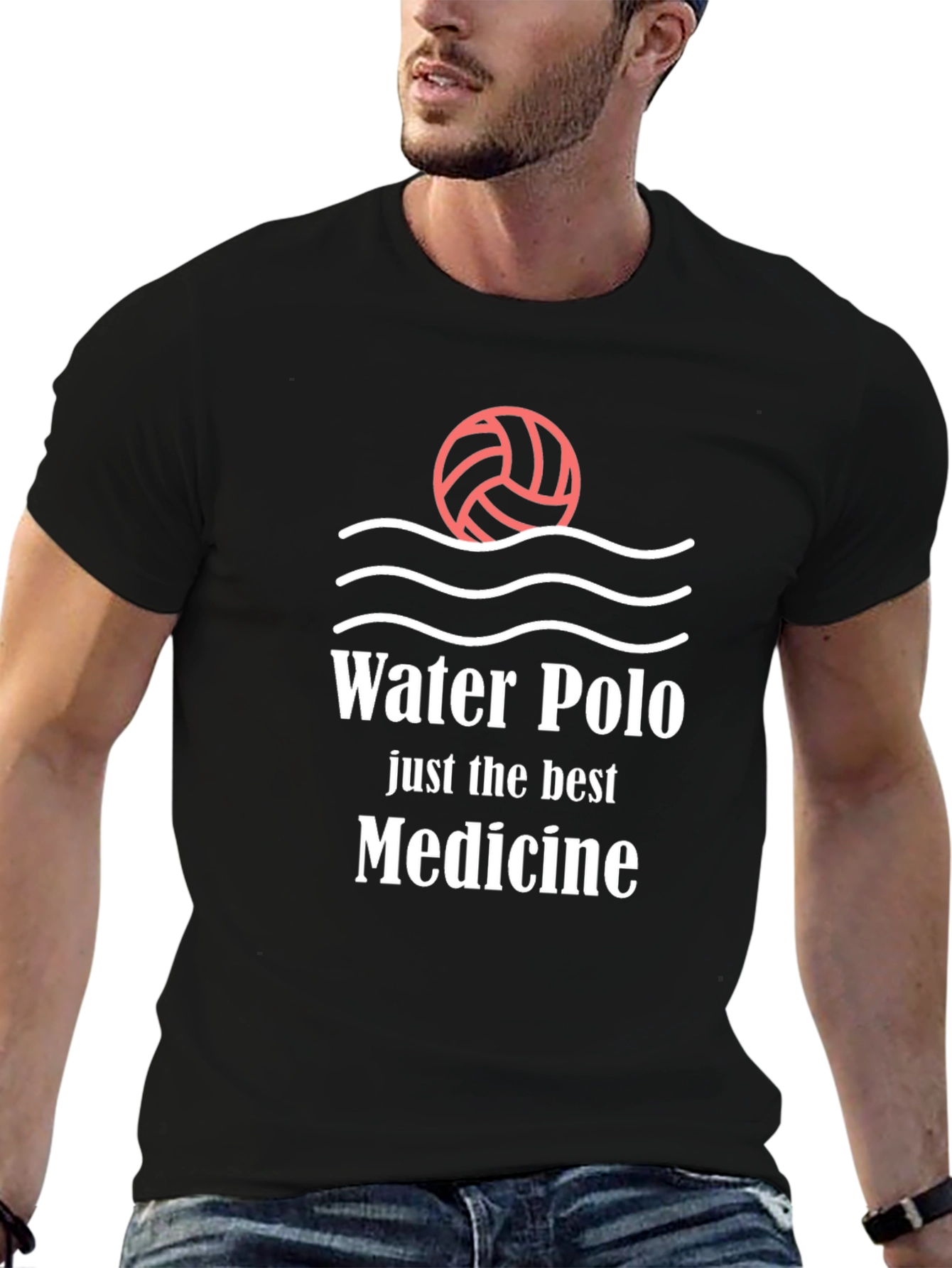 Black Water Polo Medicine Black T-Shirt view 6