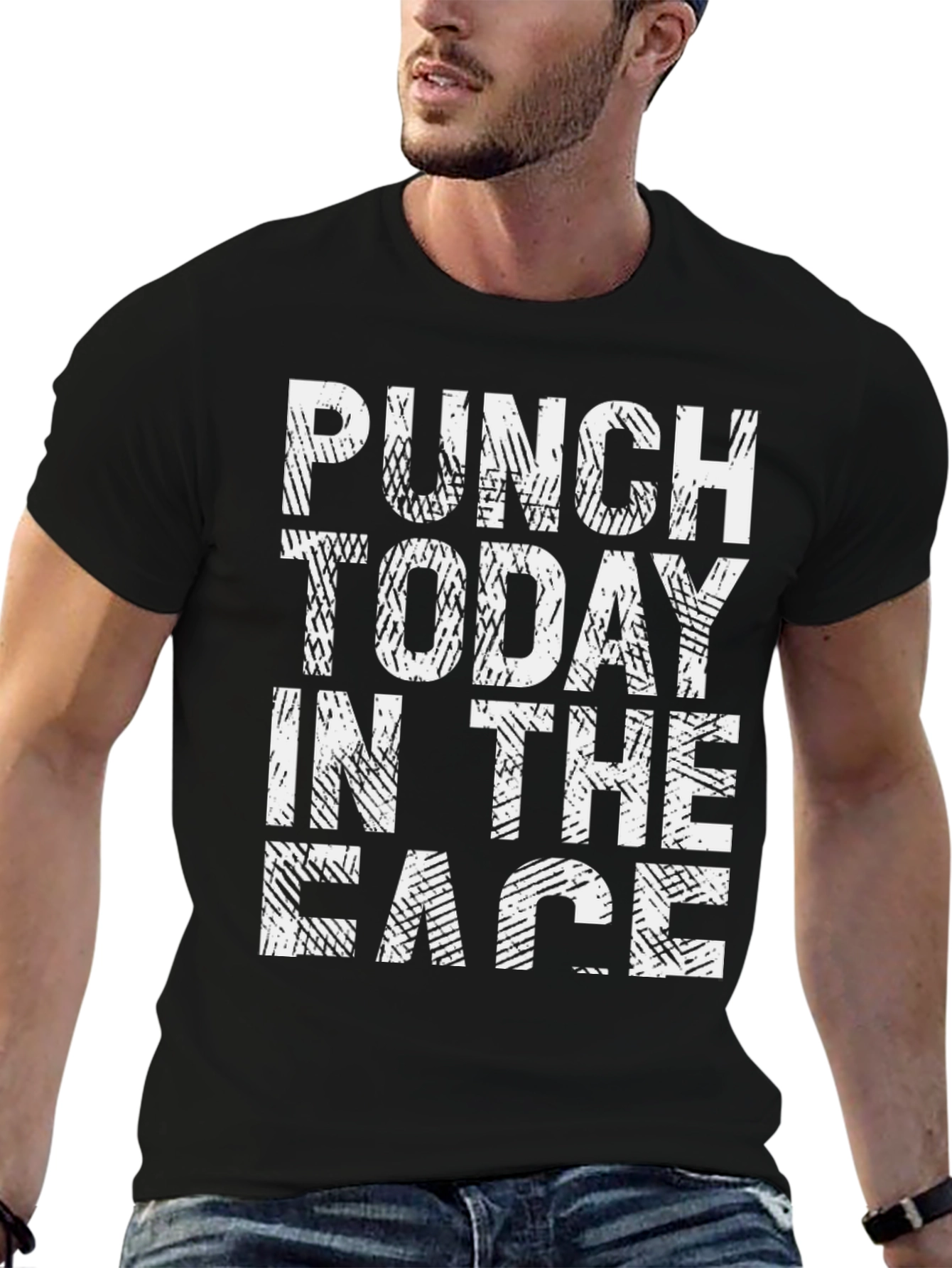 Black Punch Today in the Face T-Shirt view 6