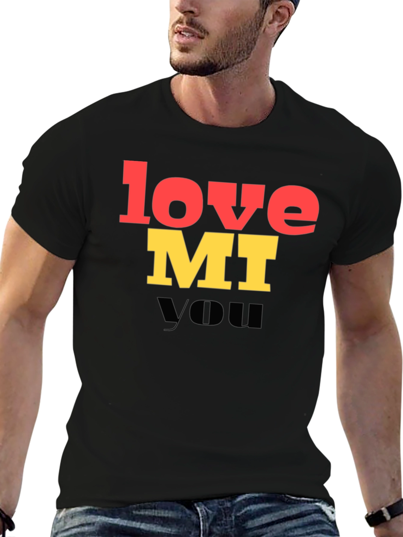 Black Love MI You Graphic T-Shirt - Trendy Unisex Tee view 6
