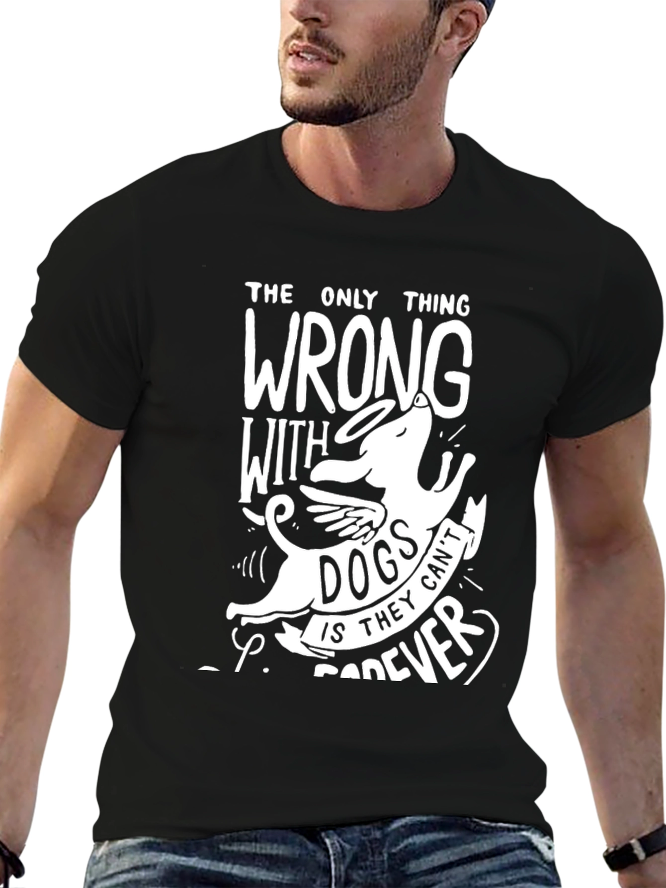 Dog Lover T-Shirt: Angel Dog Can't Live Forever - 6