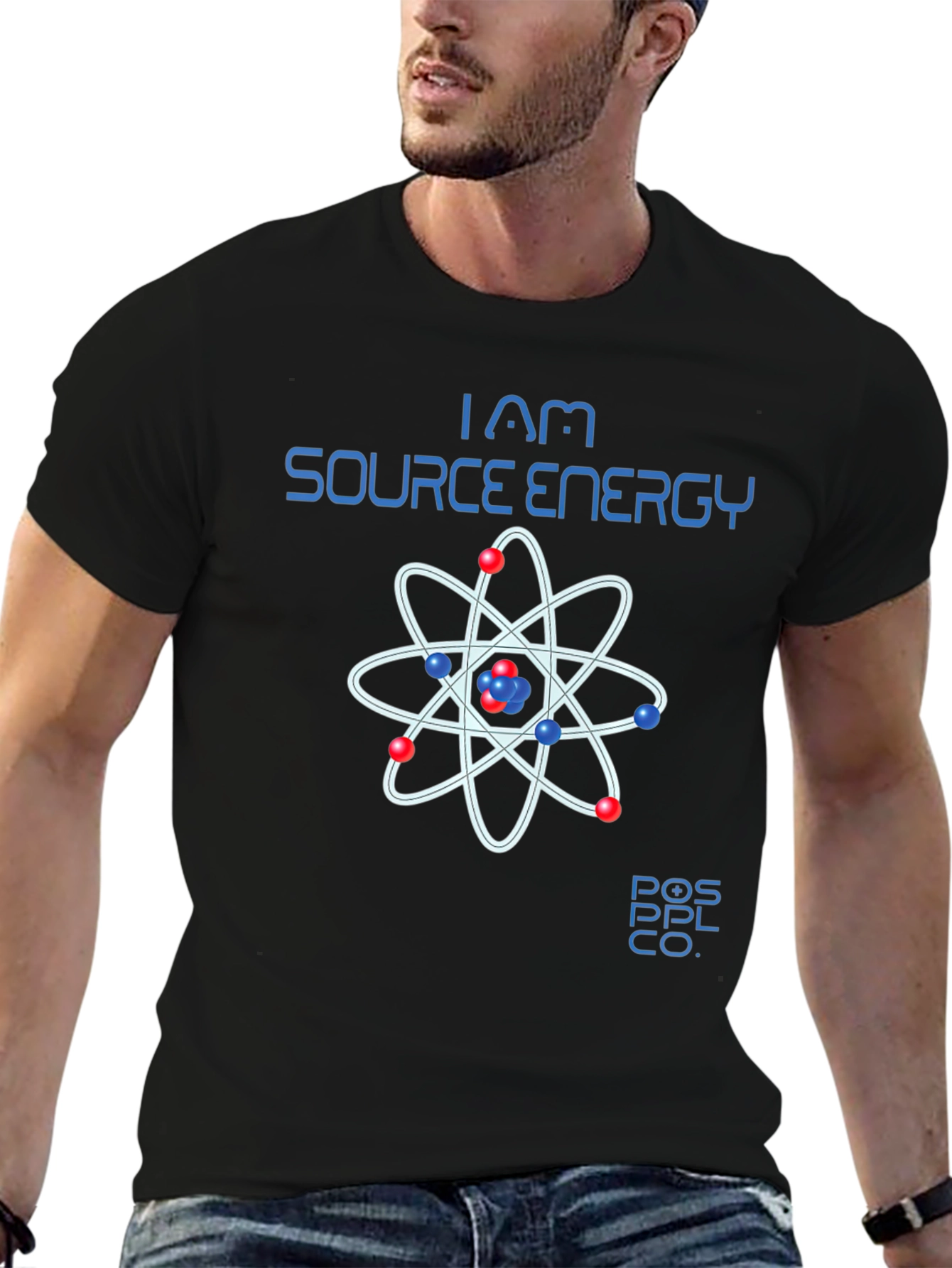 Black I Am Source Energy Graphic T-Shirt view 6