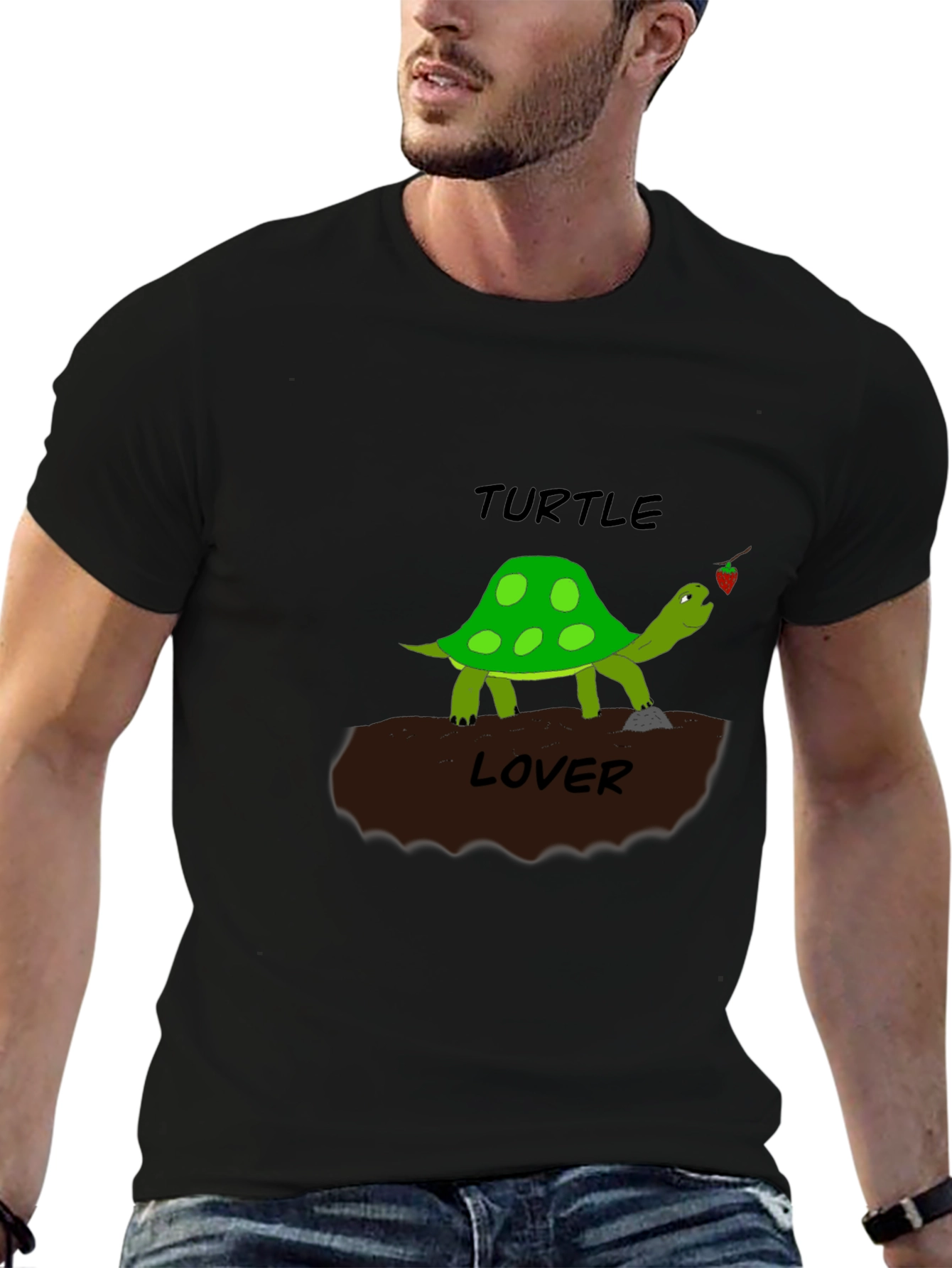 Black Turtle Lover Graphic T-Shirt view 6