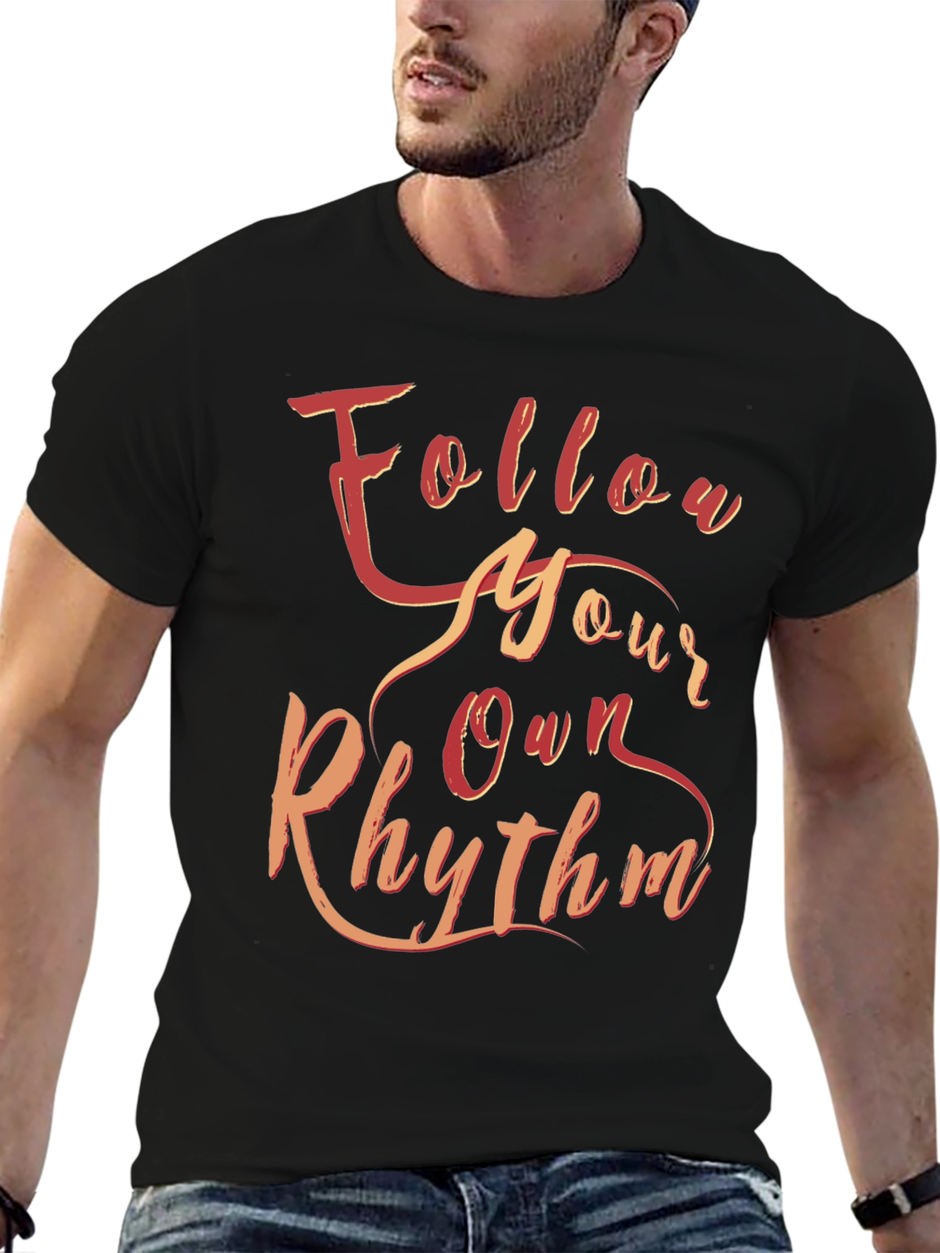 Black Follow Your Own Rhythm Graphic Tee view 6