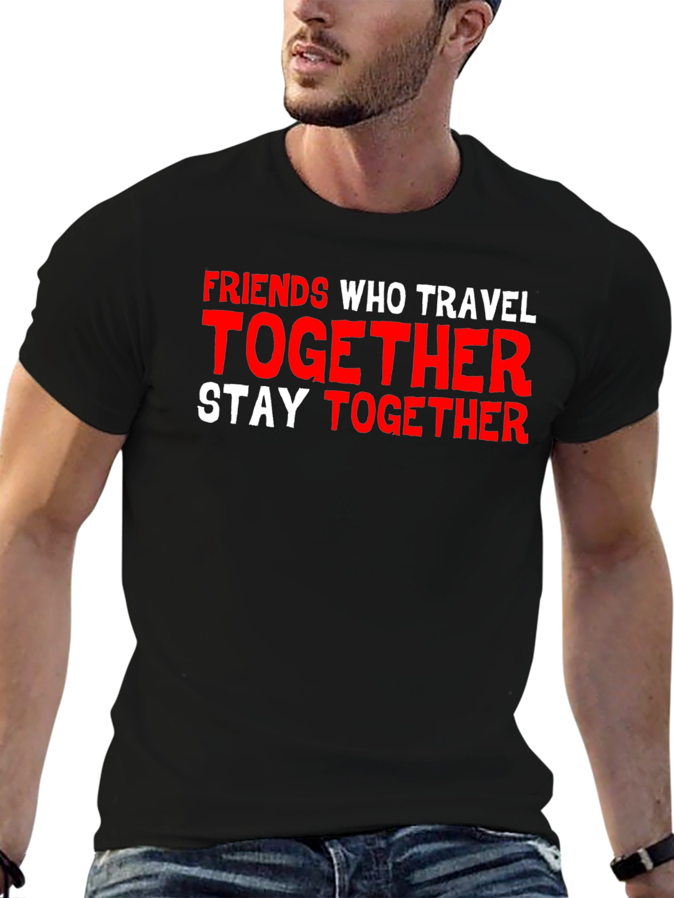 Black Friends Who Travel Together Graphic T-Shirt view 6