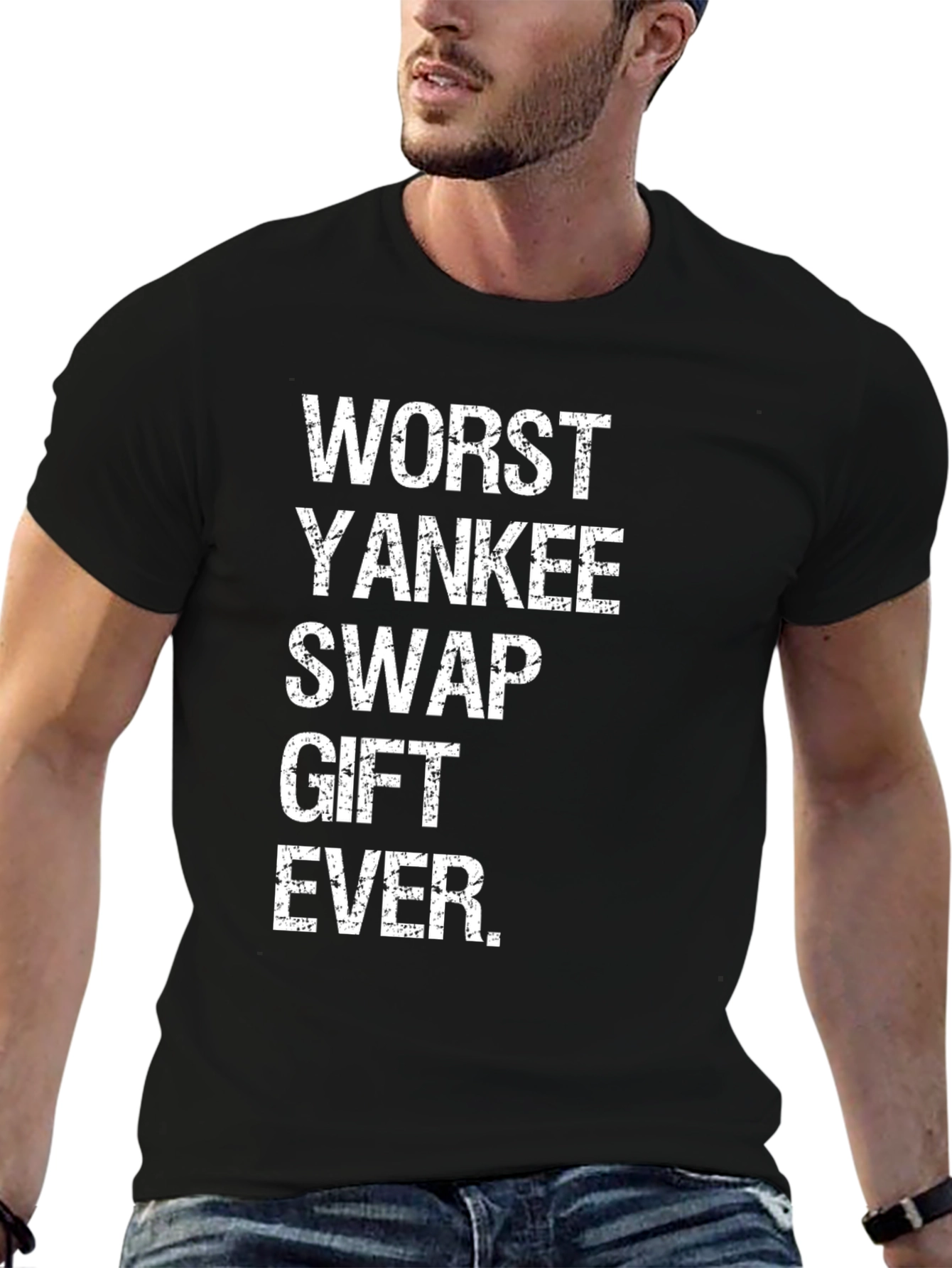 Black Worst Yankee Swap Gift Ever T-Shirt view 6