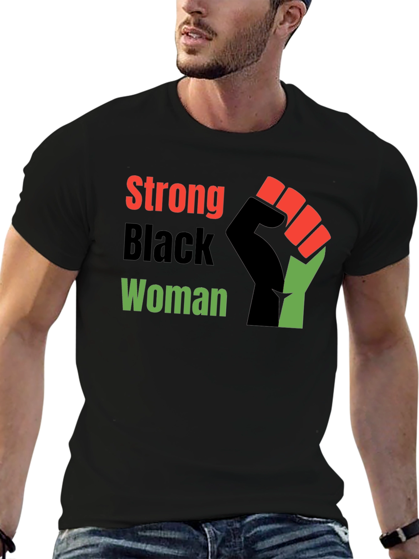 Black Strong Black Woman Graphic Tee - Empowering Design view 6